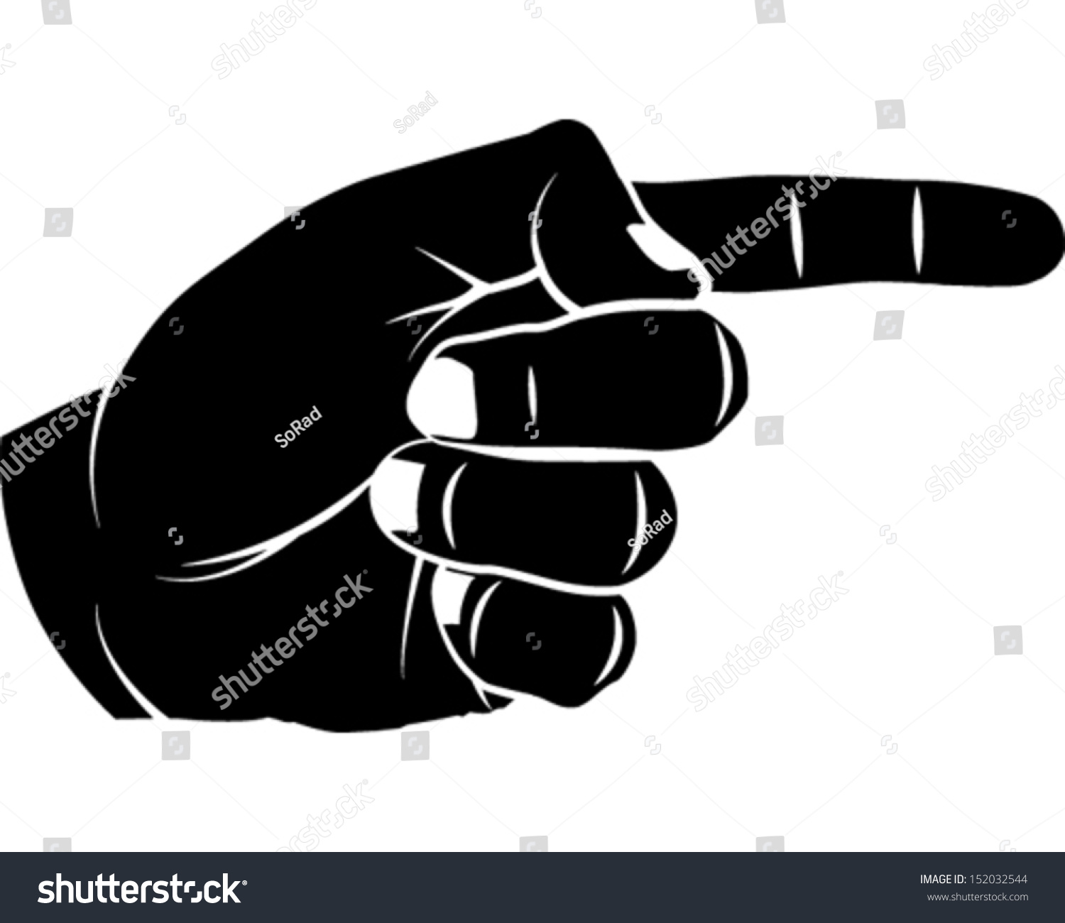 Pointing Hand Stock Vector 152032544 - Shutterstock