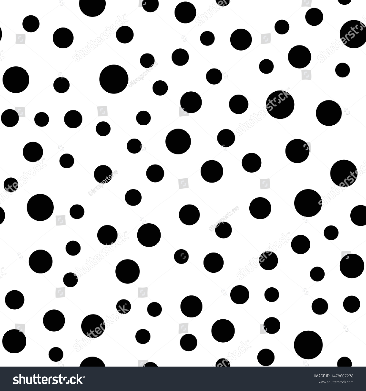 Points Seamless Pattern Circles Random Background Stock Vector (Royalty ...