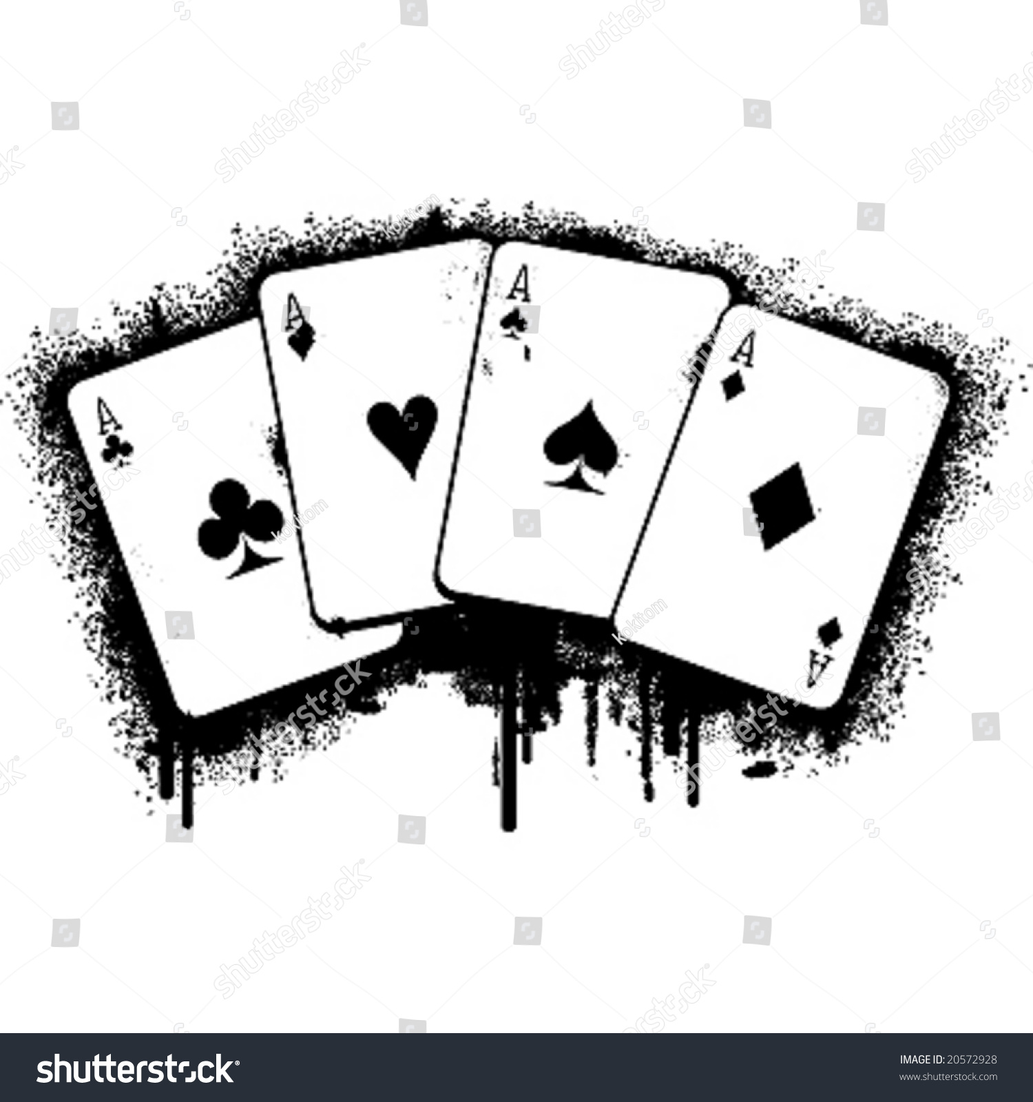 Poker Cards Illustration Stock Vector 20572928 Shutterstock