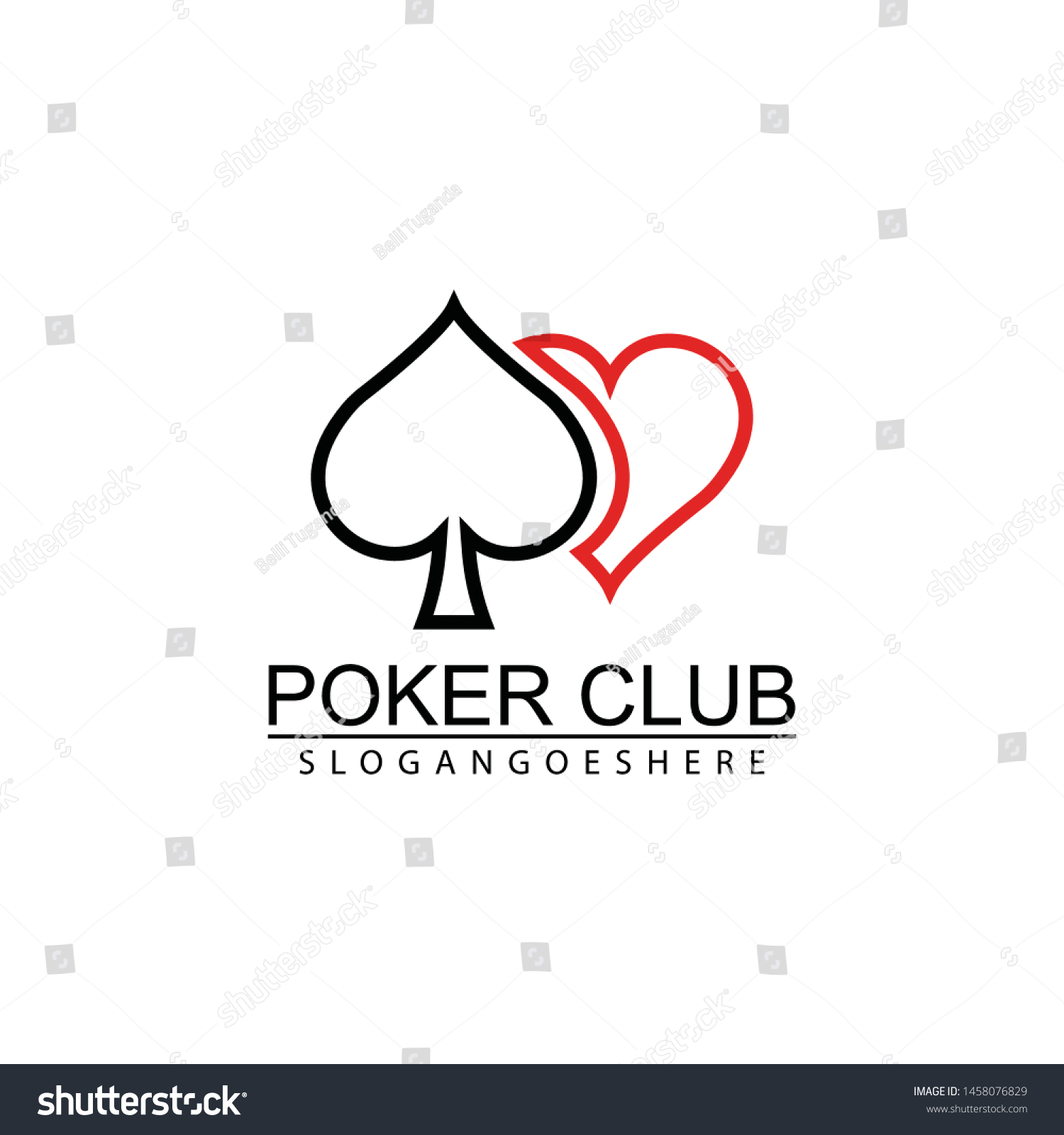 Poker Club Logo Design Casino Business Stock Vector (Royalty Free ...