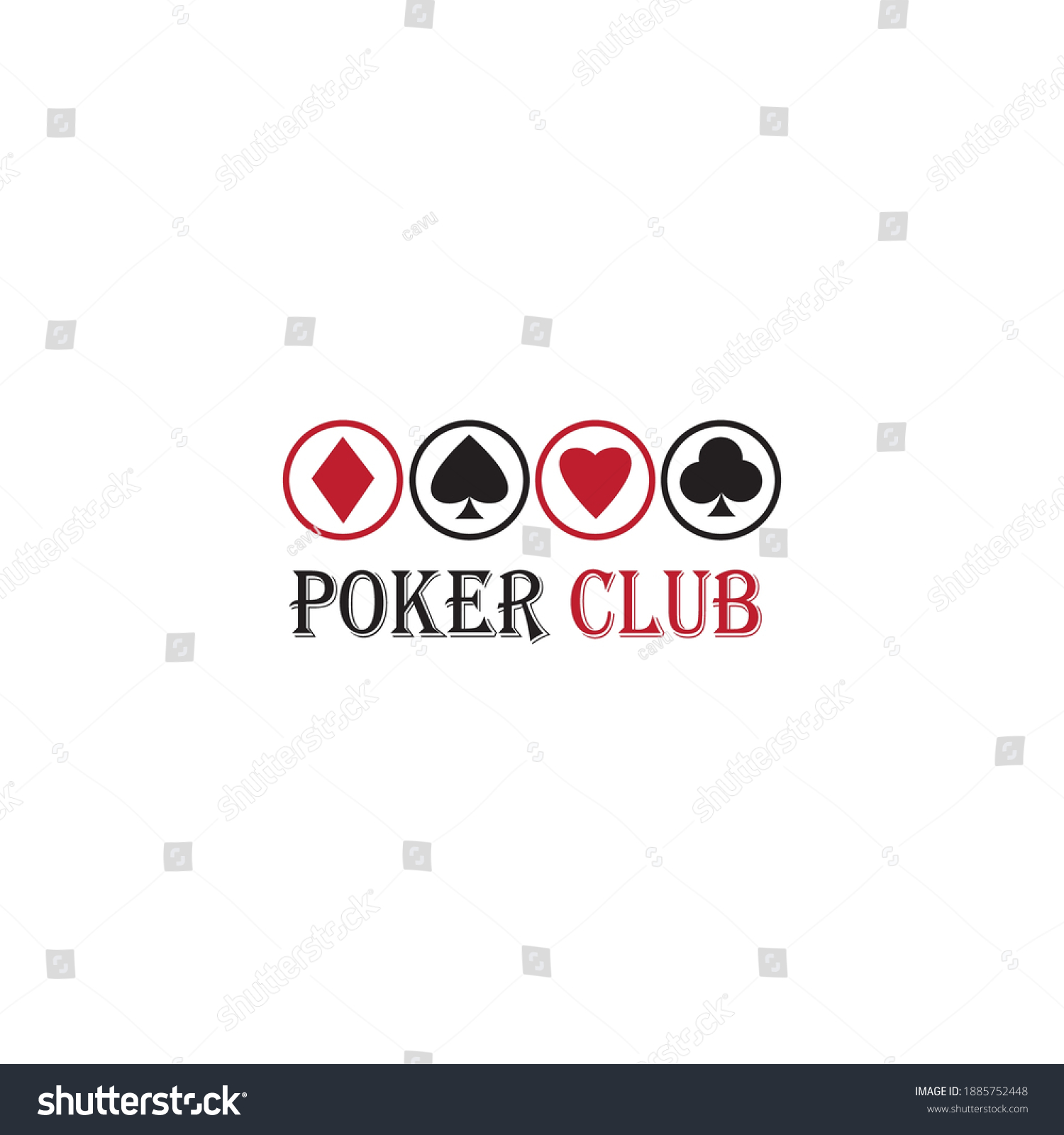 Poker Logo Vector Illustration Circle Color Stock Vector (Royalty Free ...