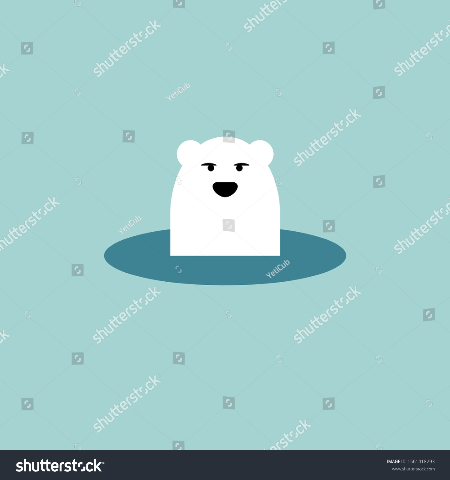 Polar Bear Arctic Northern Animal Peeps Stock Vector (Royalty Free ...