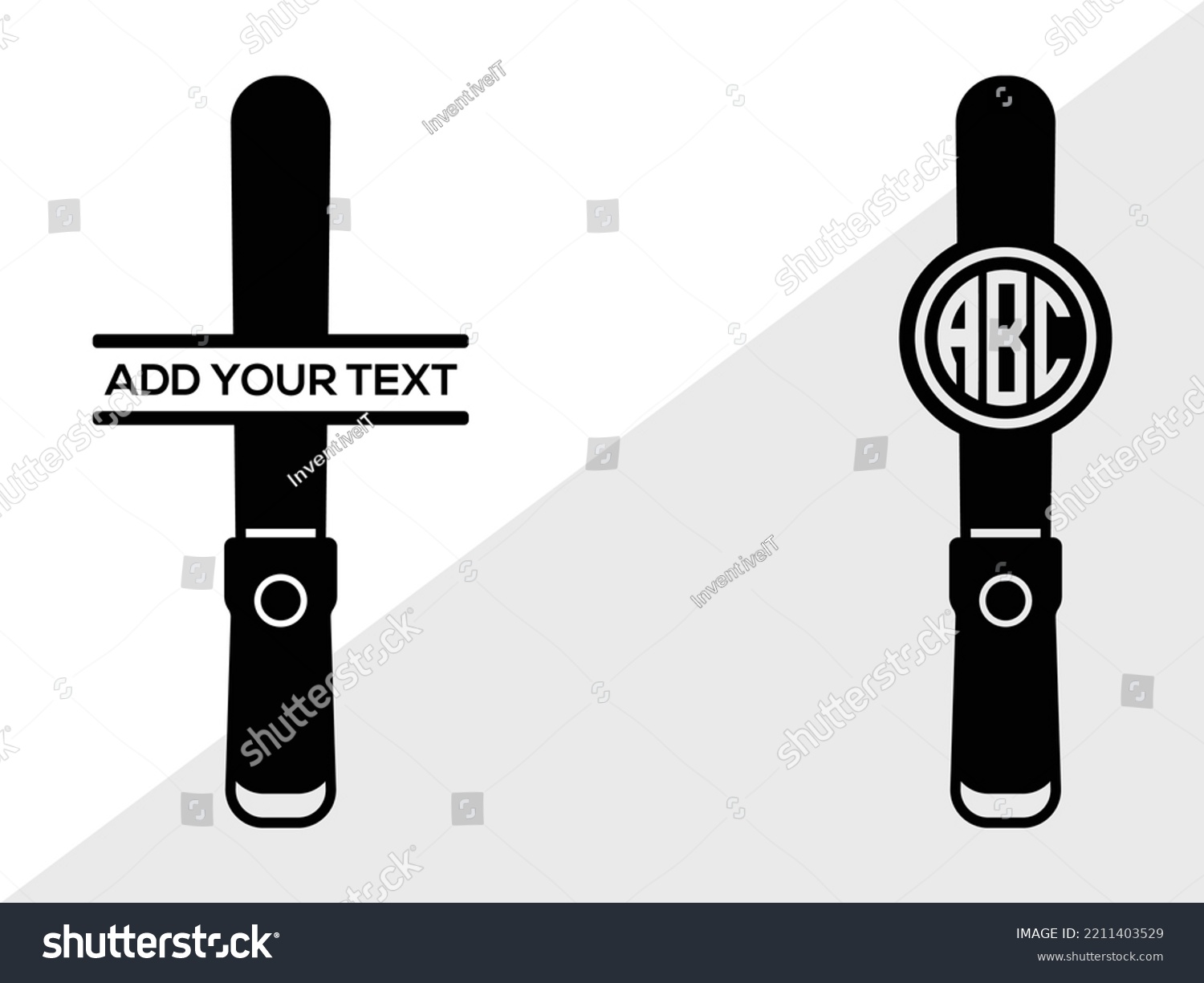 SVG of Police Baton Monogram SVG Printable Vector Illustration svg