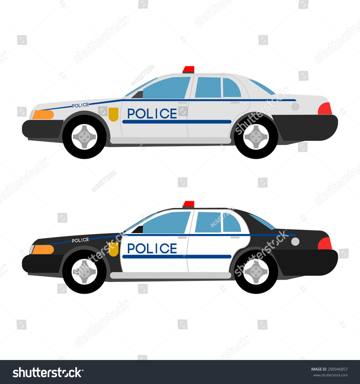 Police Car Stock Vector (Royalty Free) 290946857 | Shutterstock