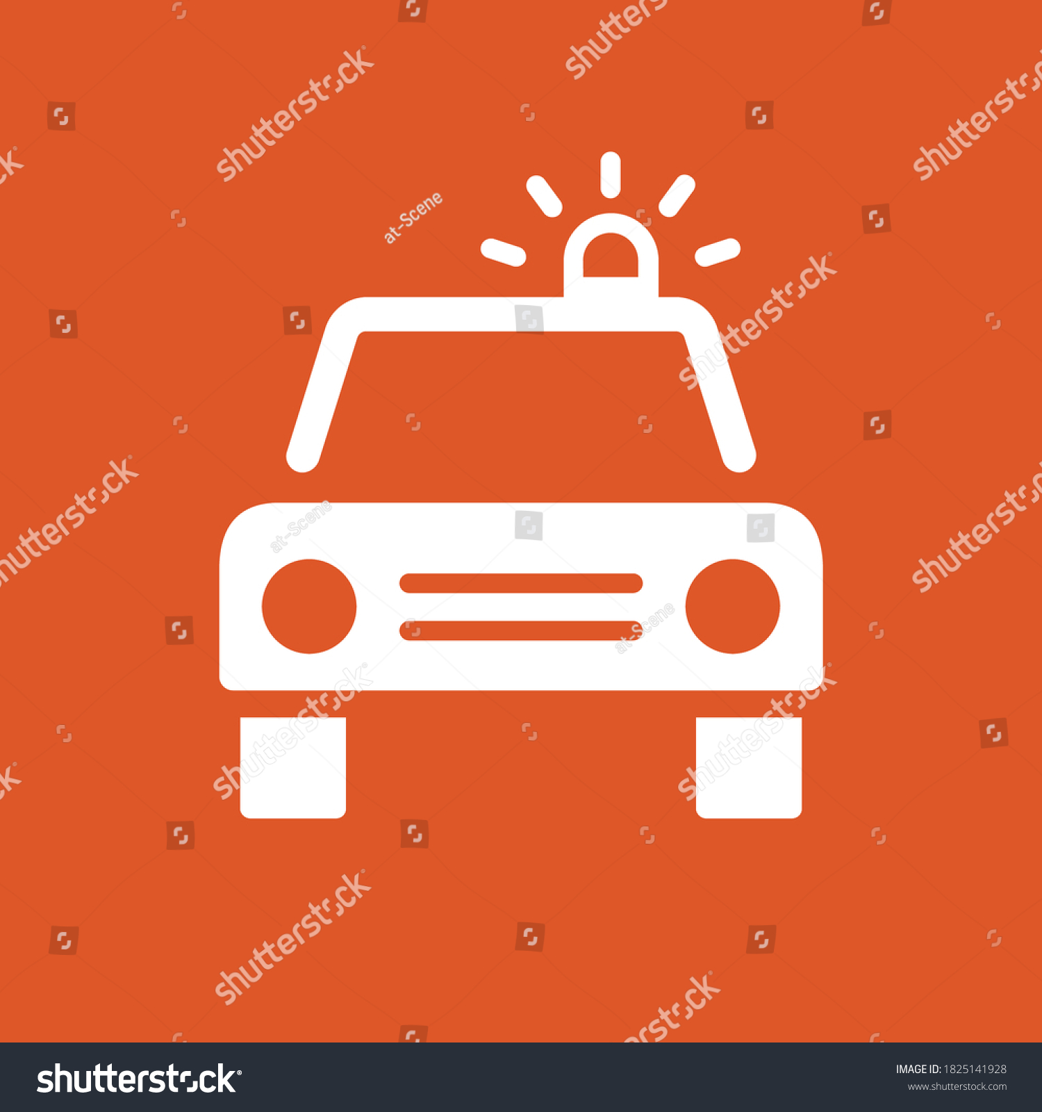SVG of Police Car - App Icon Button svg