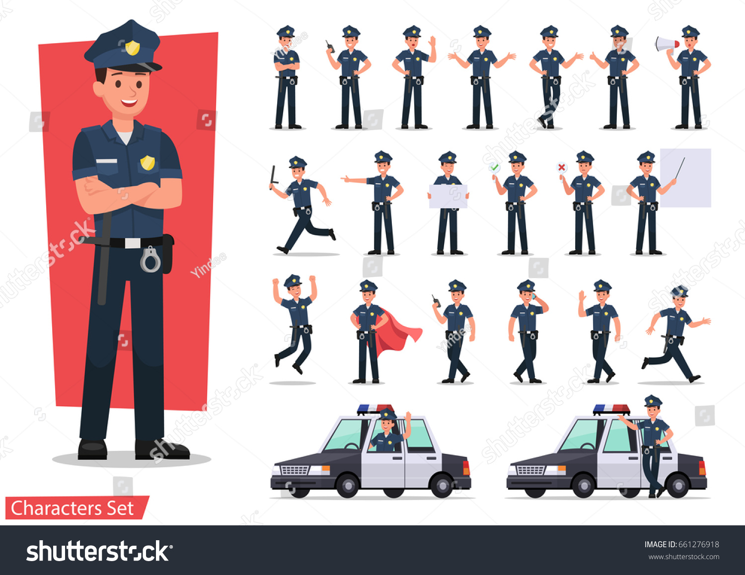 SVG of police character vector design svg