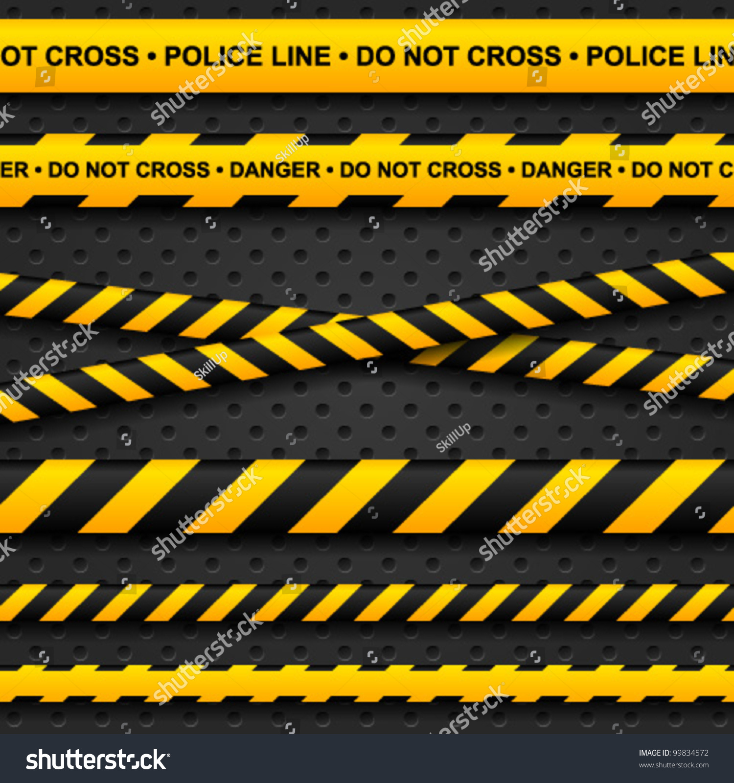 SVG of Police line and danger tapes on dark background. Vector illustration. svg