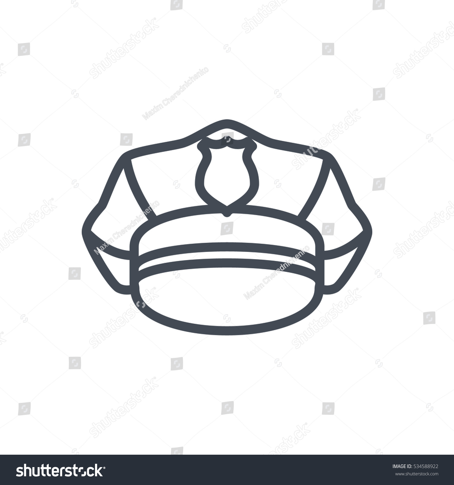police hat clip art black and white - photo #27