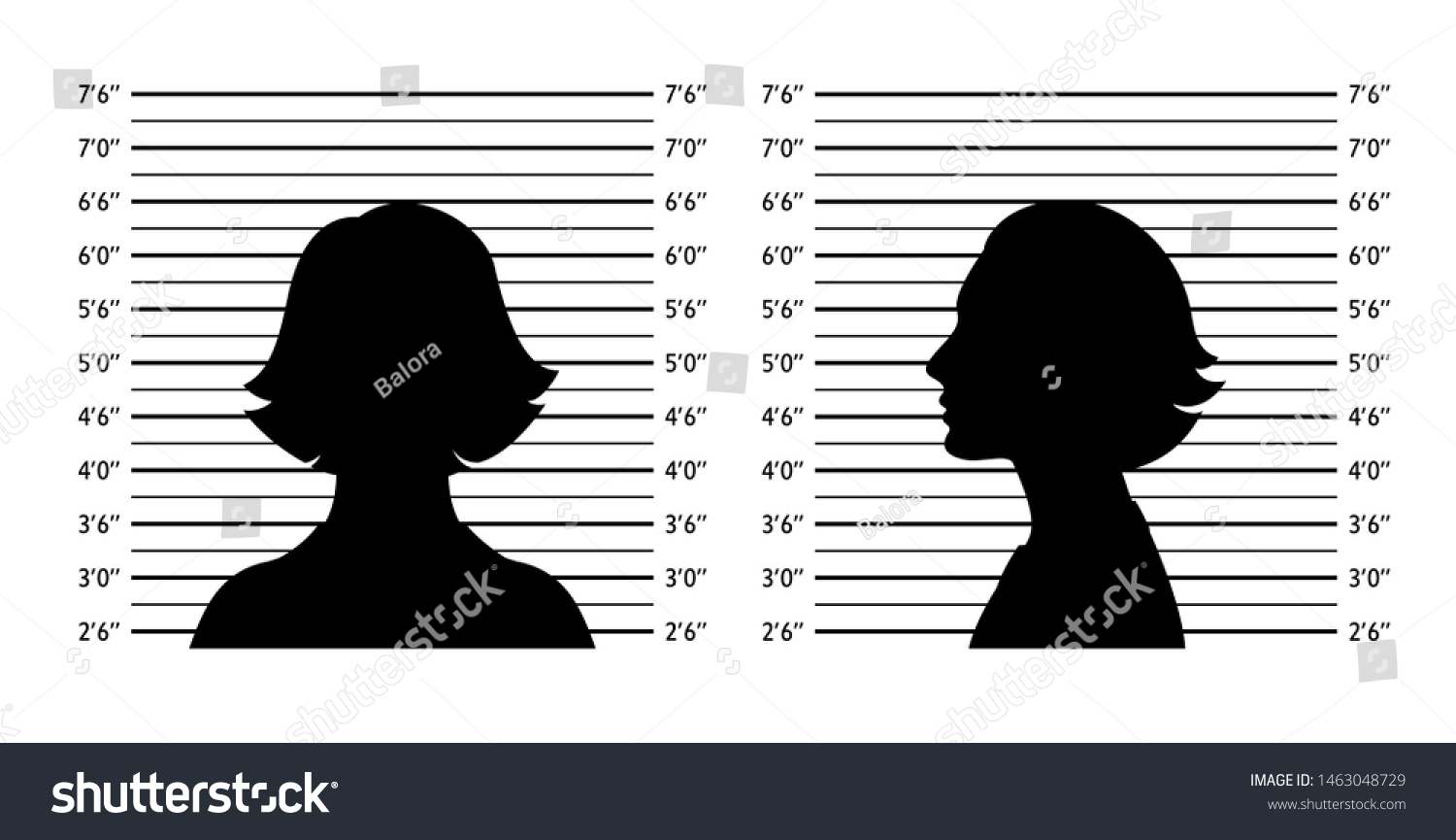 Police Lineup Mugshot Background Silhouette Women: Vetor Stock (livre ...