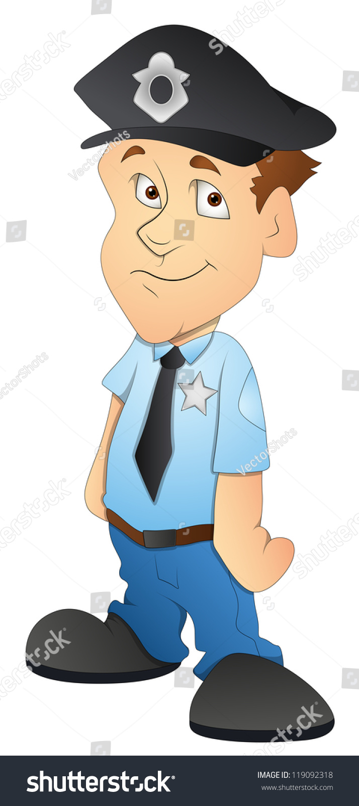 Police Officer Cartoon Character Vector Illustration Stock Vector ...