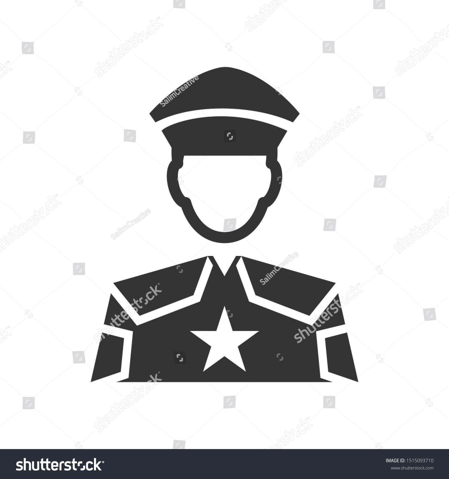 Police Officer Icon Vector Graphics Stock Vector (royalty Free) 1515093710