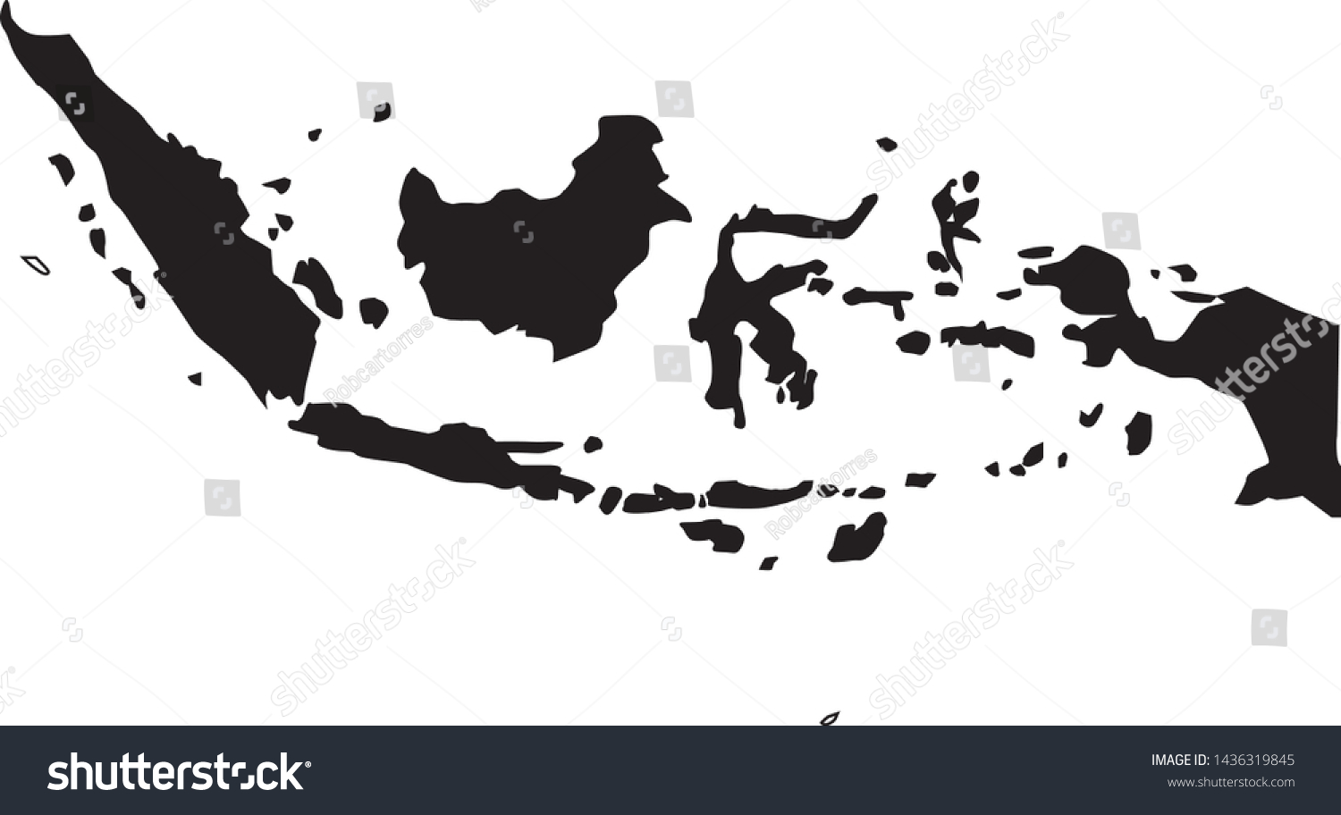 Political Map Country Indonesia Stock Vector (Royalty Free) 1436319845 ...