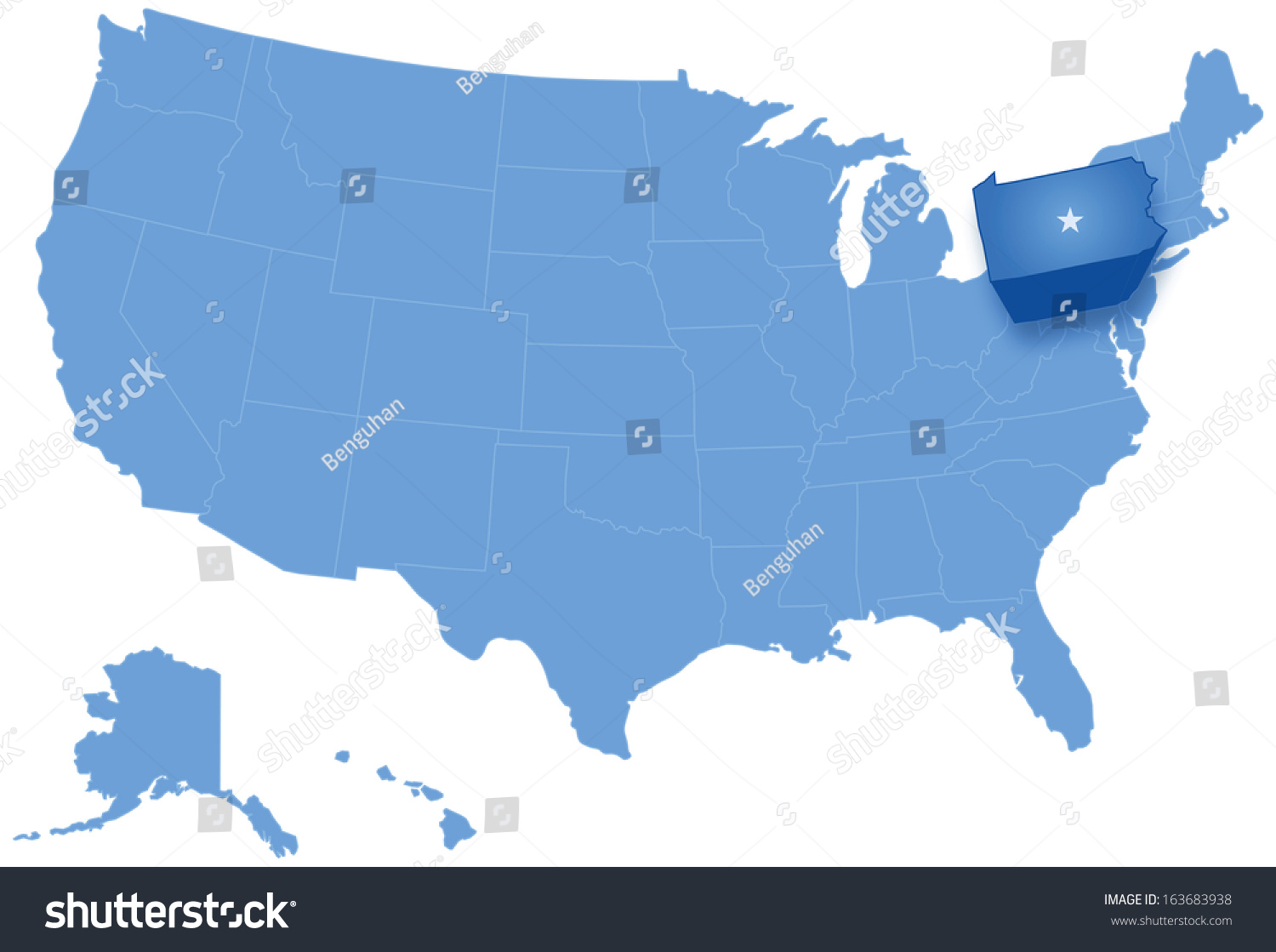 political-map-united-states-all-states-stock-vector-royalty-free