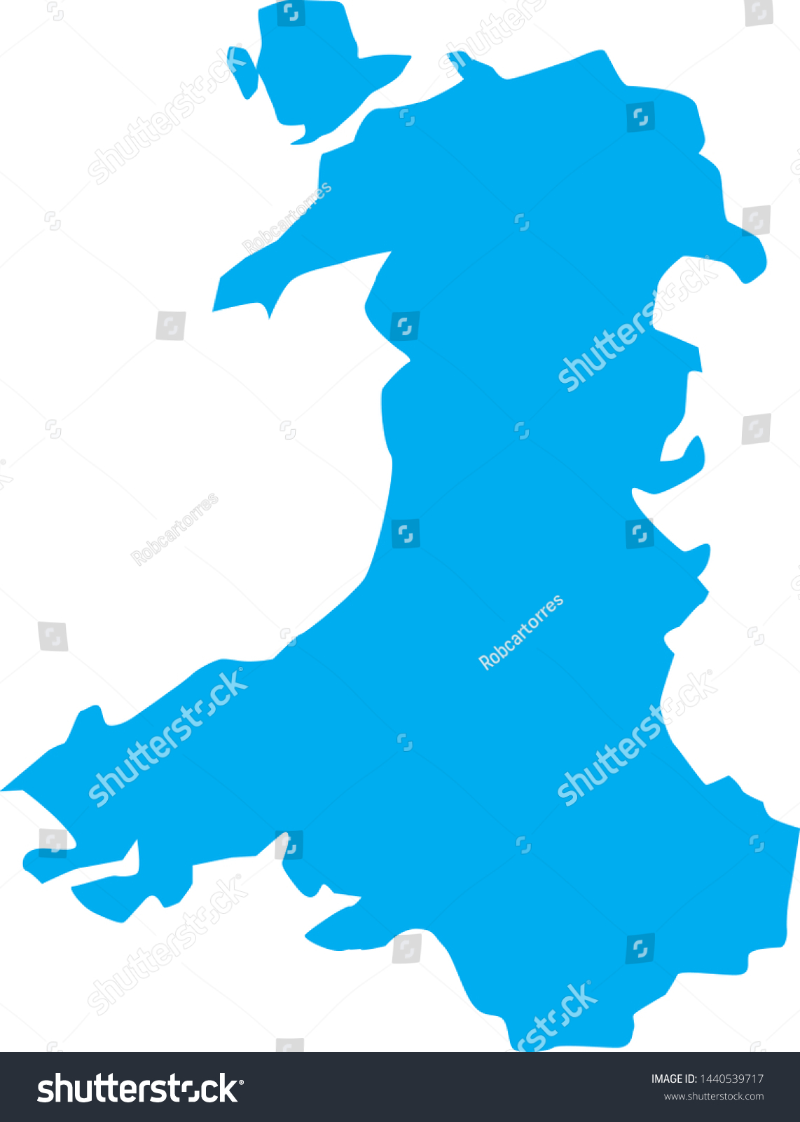 Political Map Wales Country Stock Vector (Royalty Free) 1440539717 ...