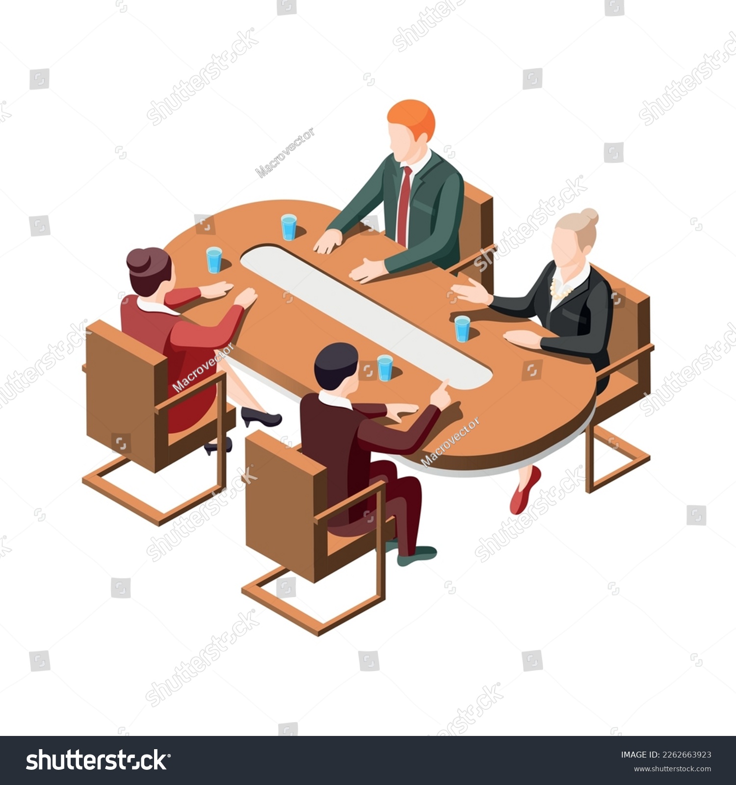 recommend clip art: Politicians isometric composition of icons with human characters of officials on blank background vector illustration