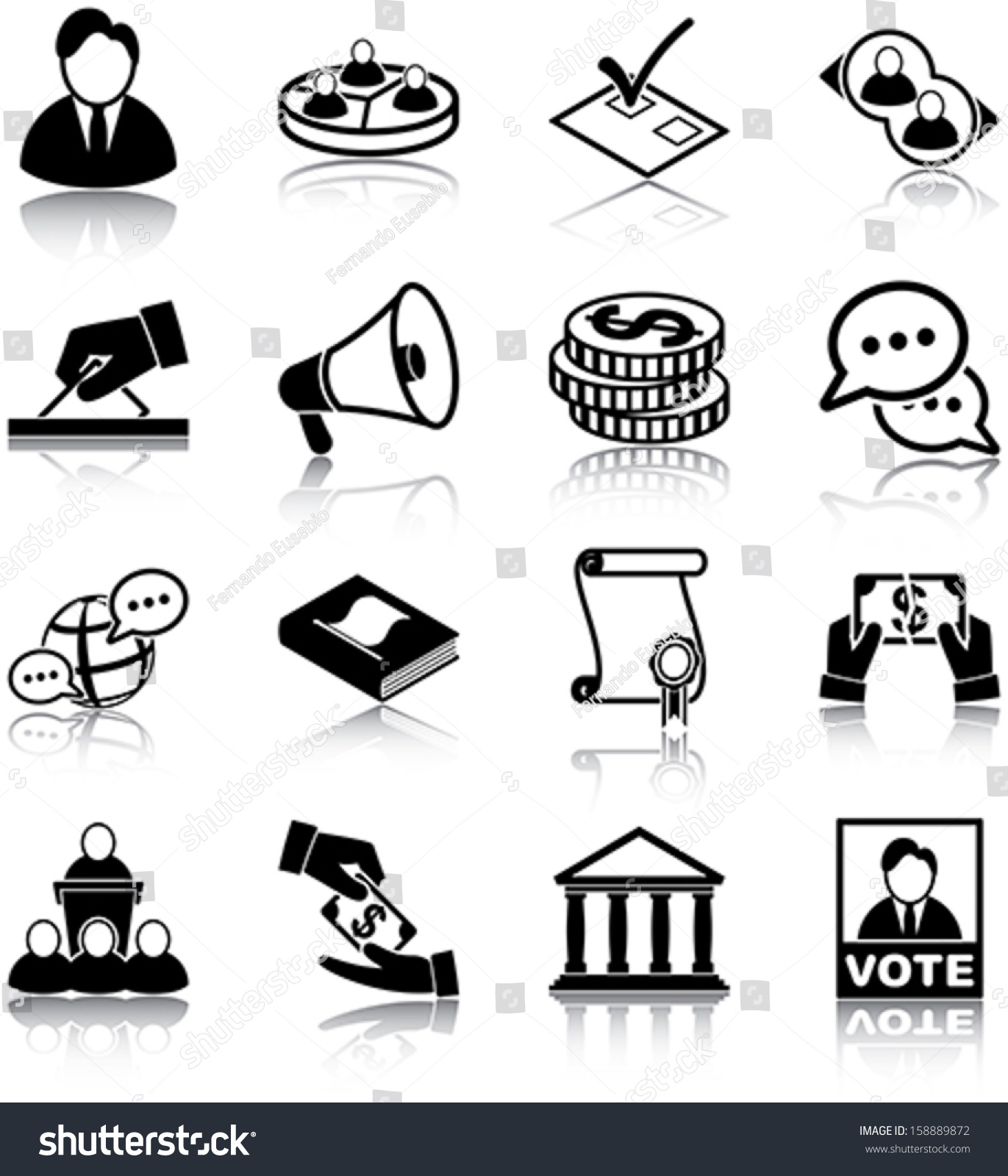 SVG of Politics related icons/ silhouettes. svg