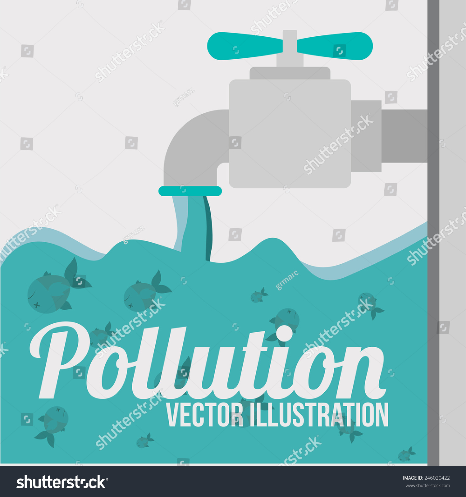 Pollution Design Over White Background Vector: vector de stock (libre ...