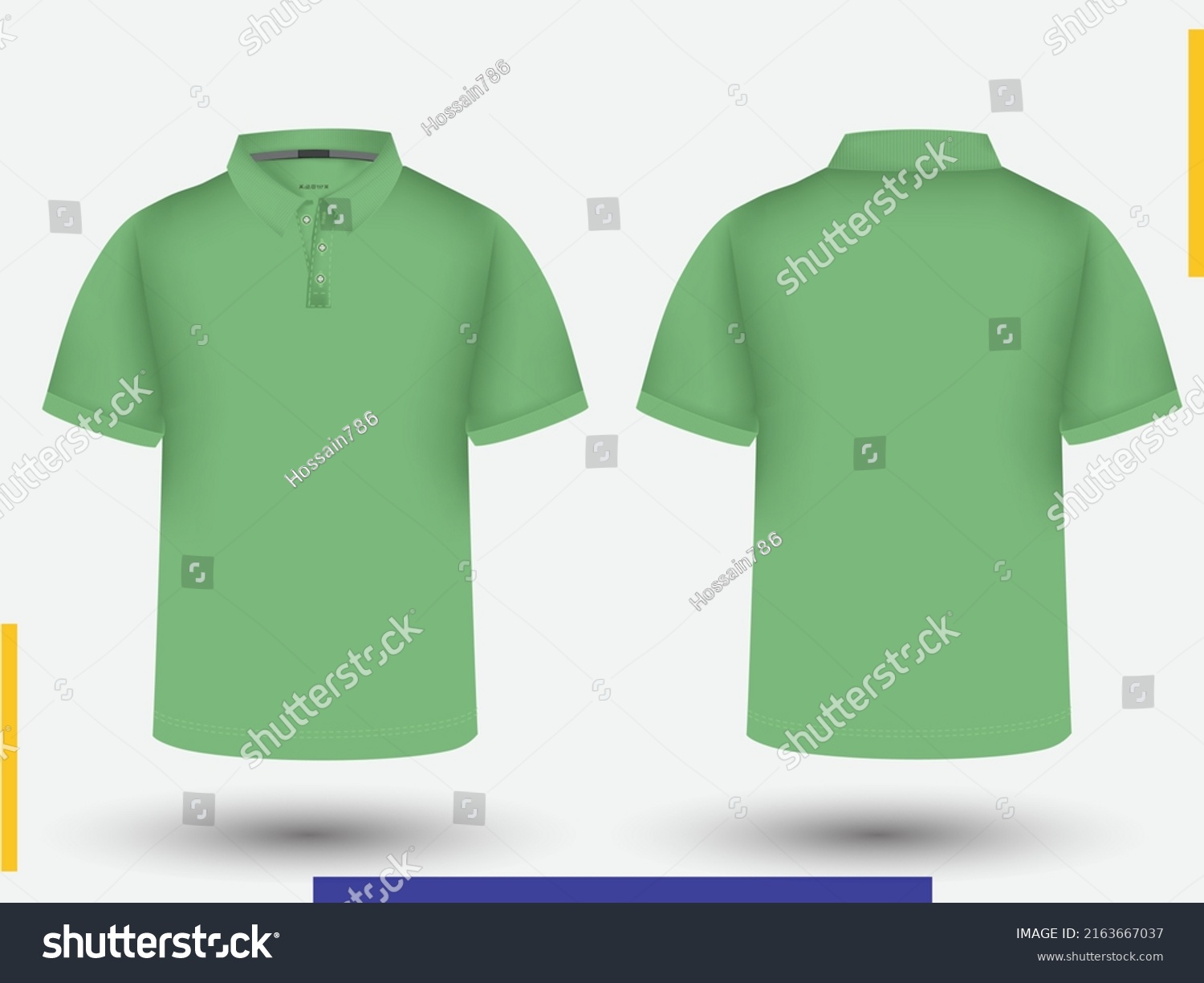 Polo Shirt Design Template Mockup Polo Stock Vector (Royalty Free ...