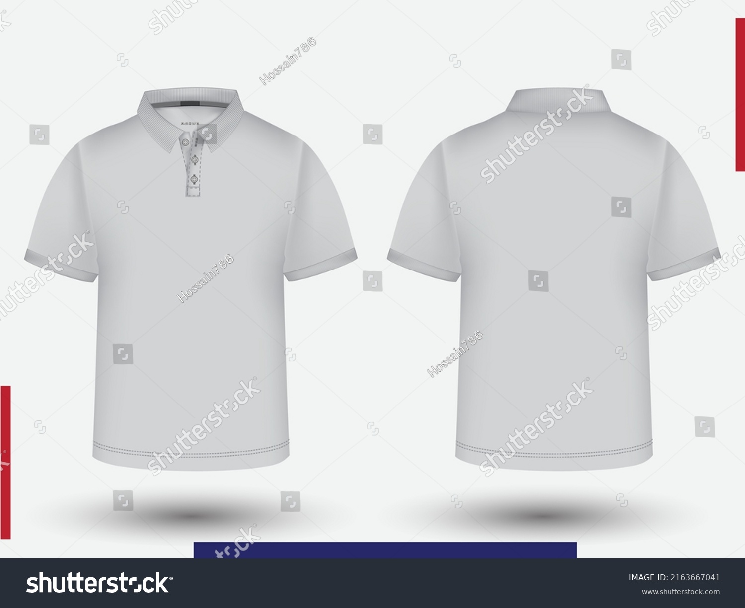 Polo Shirt Design Template Mockup Polo Stock Vector (Royalty Free ...