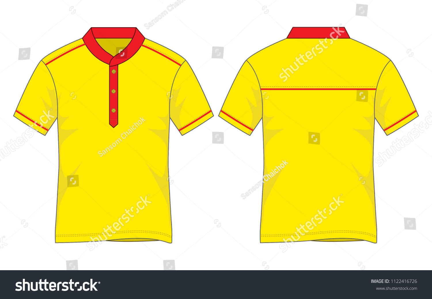 yellow and red shirt