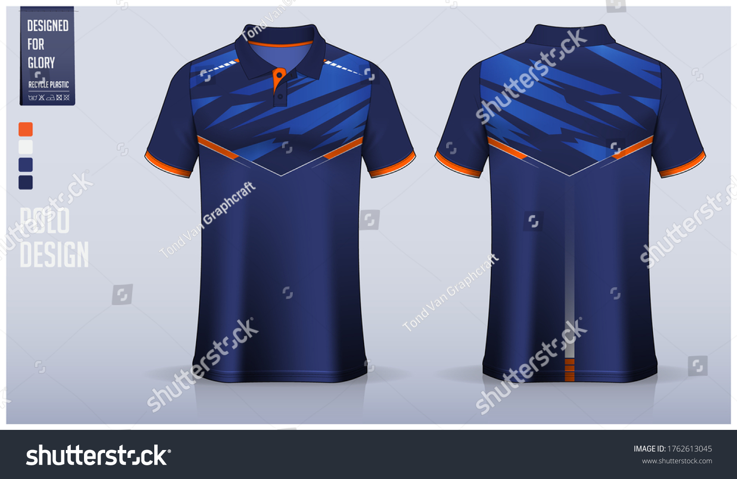 Polo Shirt Mockup Template Design Soccer Stock Vector (Royalty Free ...