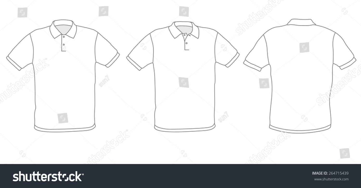 Polo Shirt Template Vector Stock Vector (Royalty Free) 264715439