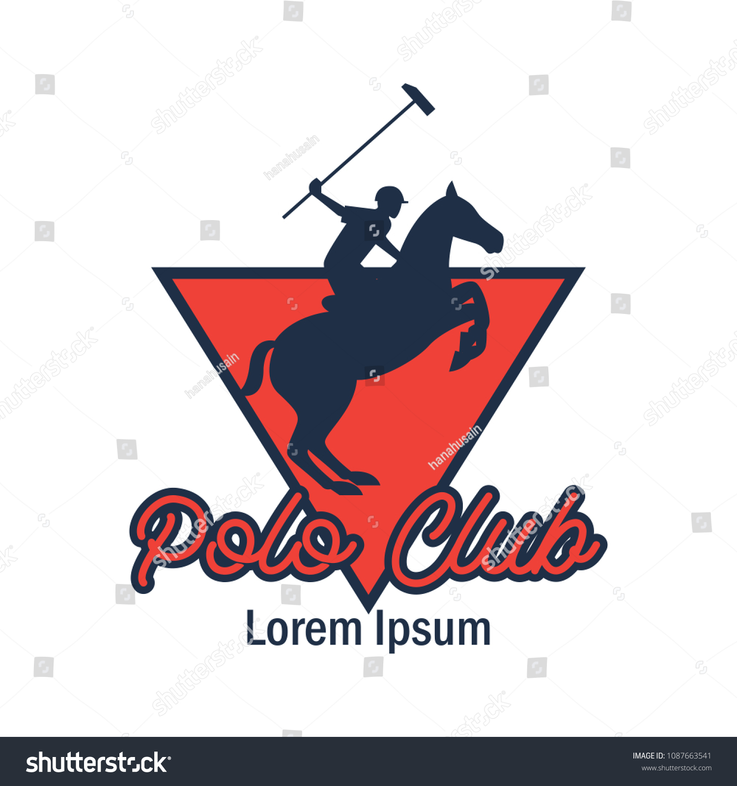 Polo Sport Logo Text Space Your Stock Vector (Royalty Free) 1087663541 ...