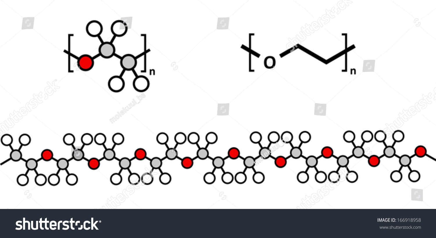 Polyethylene Glycol Peg Molecule Chemical Structure: Vector De Stock ...