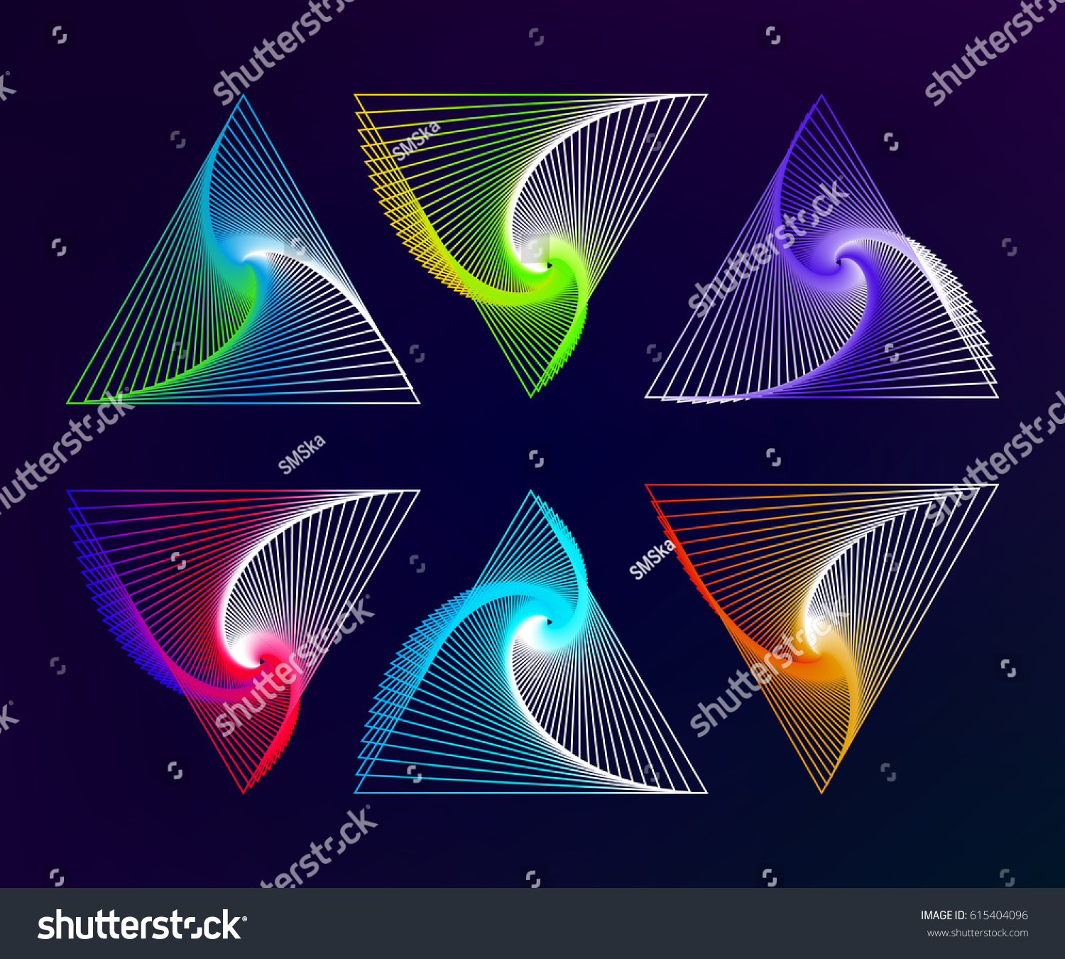 Polygonal Contour Elements Design Vector Symbols Stock Vector (Royalty ...