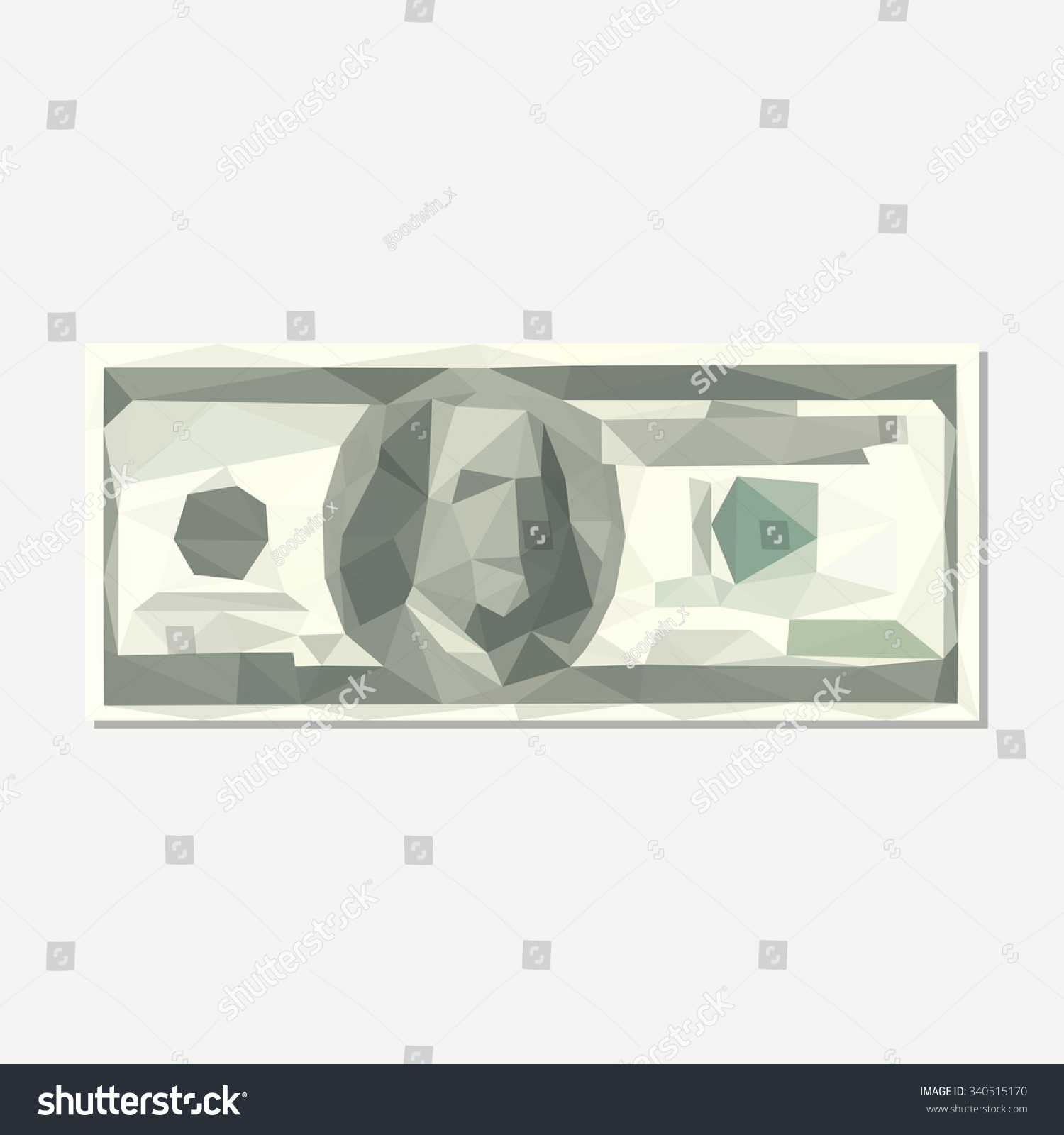 SVG of polygonal hundred-dollar bill accuracy svg
