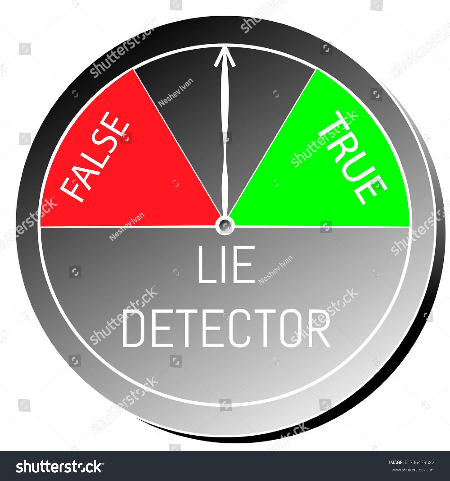 Polygraph Lie Truth Recognition Indicator Stock Vector Royalty Free