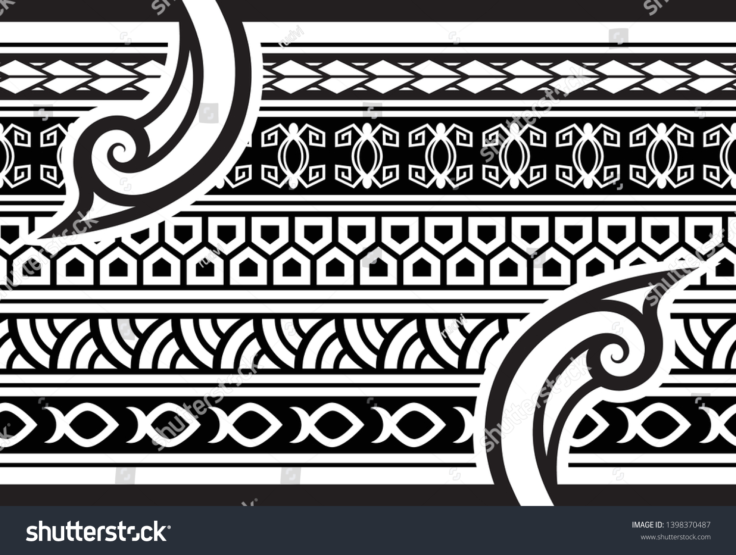 Polynesian Arm Band Tattoo Polynesian Arm Stock Vector (Royalty Free ...