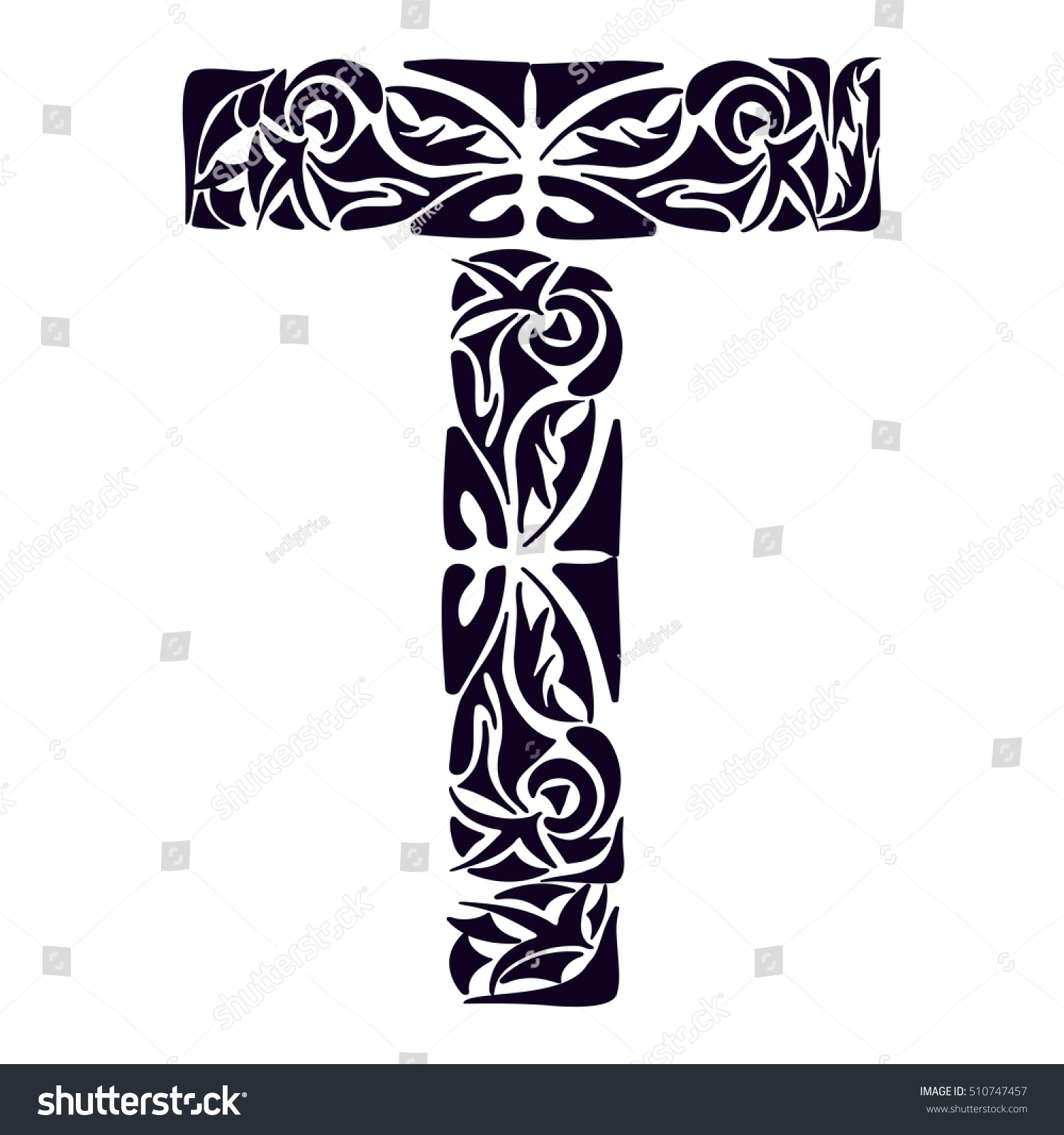 Polynesian Tattoo Initials Tribal Capital Letter T Vector Illustration For Coloring Page Tattoos Polynesian Tattoo Initials Tribal Capital Letter T Vector Illustration For Coloring Page Tattoos
