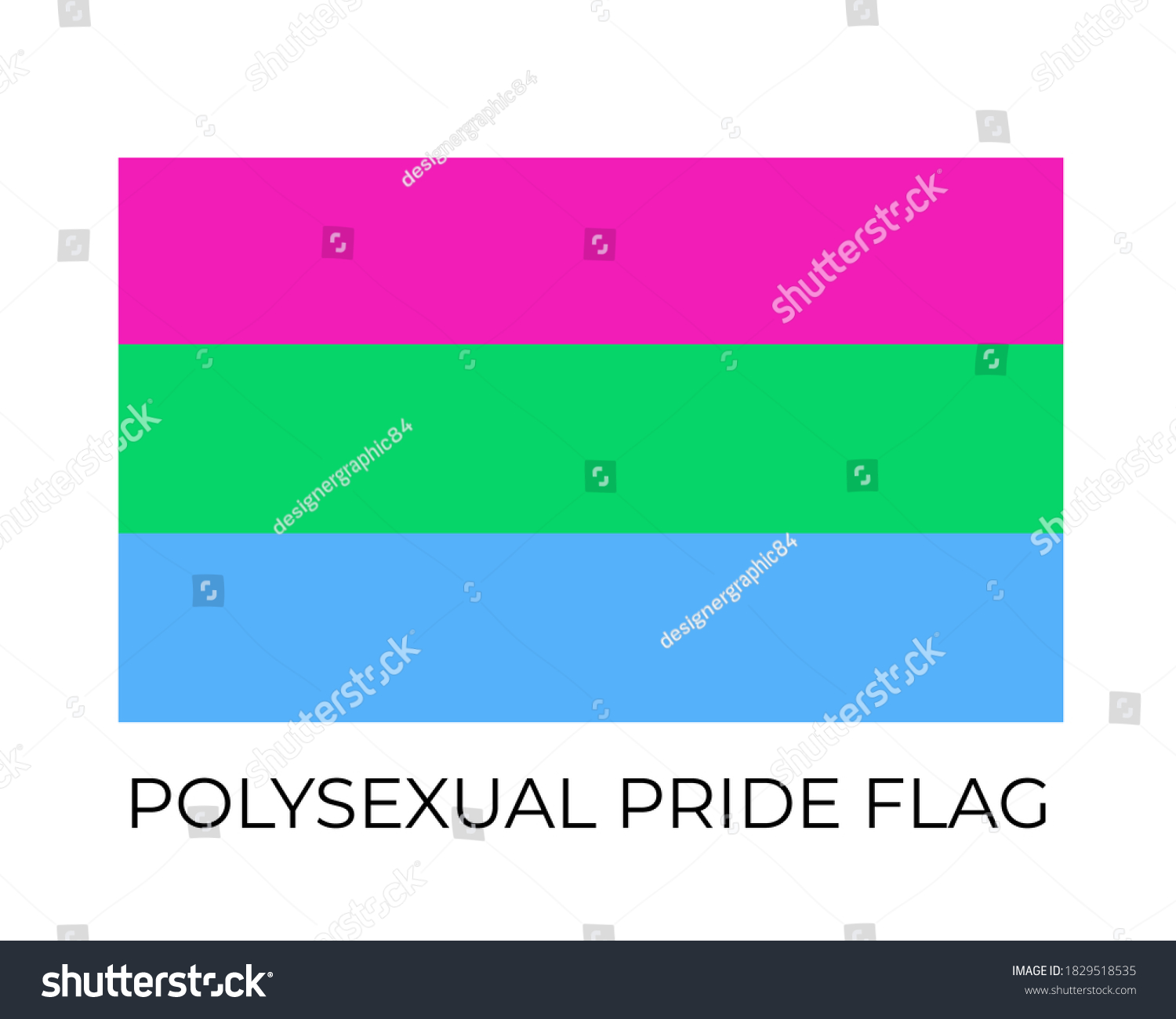 Polysexual Pride Rainbow Flags Symbol Lgbt Stock Vector Royalty Free 1829518535 Shutterstock