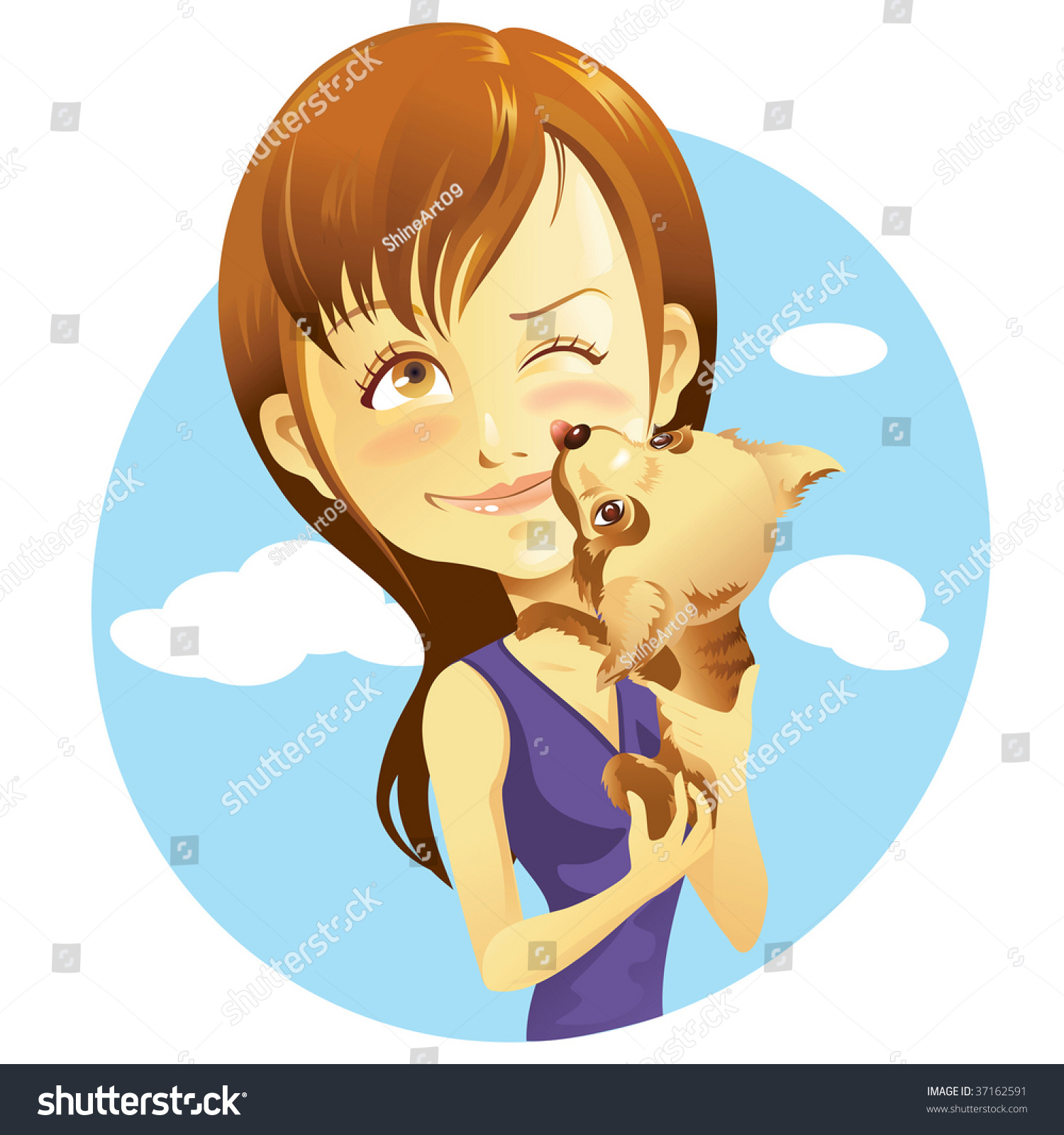 Young Teen Dog Lick