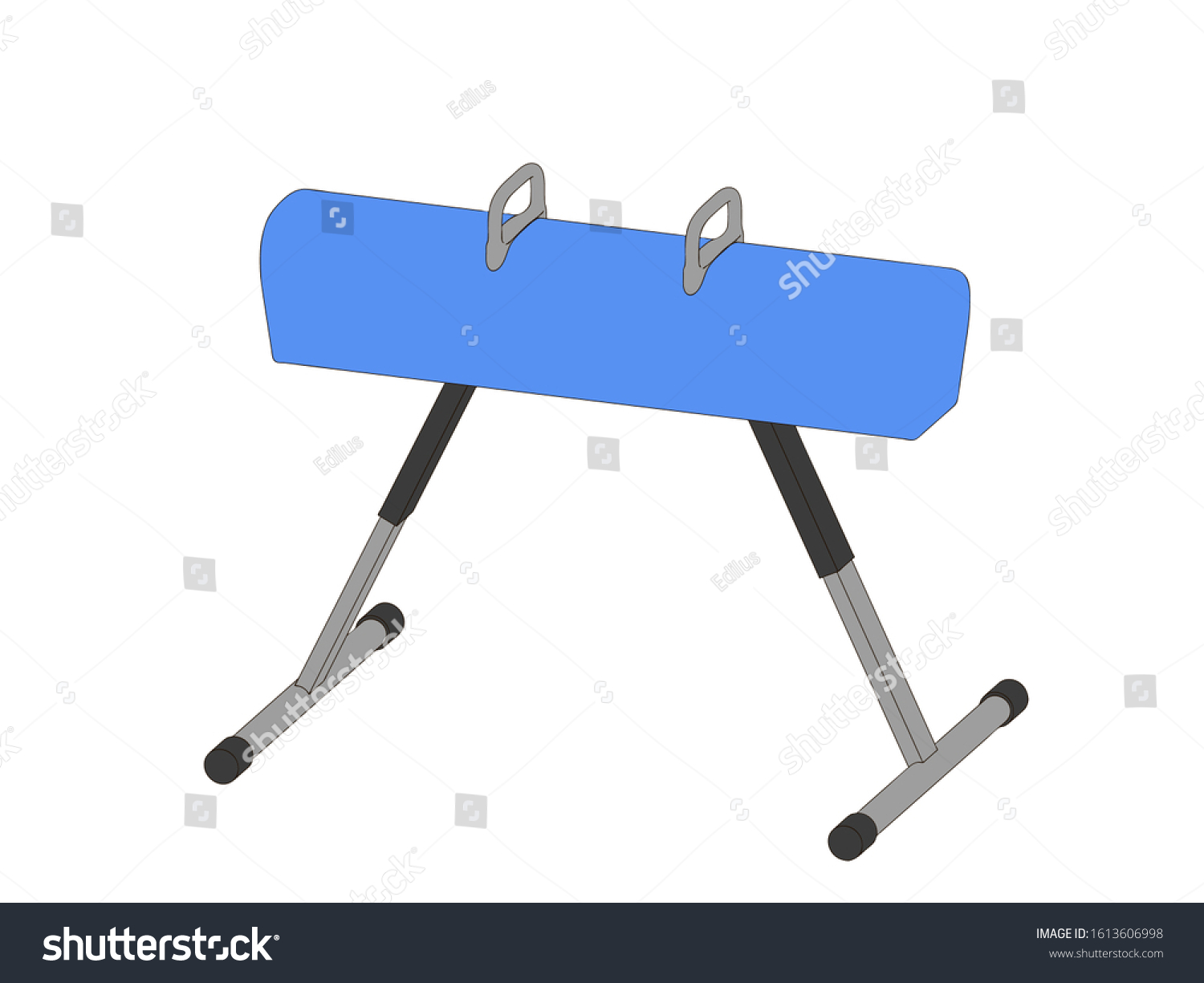 Pommel Horse Vector Outline Illustration Dimetric Stock Vector (Royalty ...