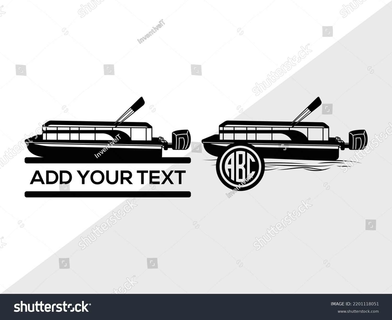 SVG of Pontoon Boat SVG Printable Vector Illustration svg