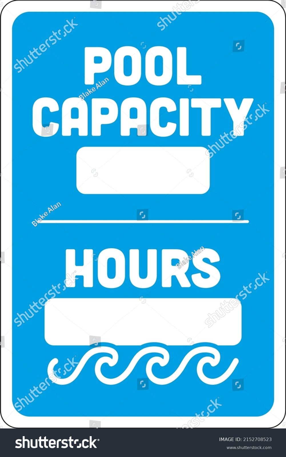 SVG of Pool Capacity and Hours Sign | Template for HOAs, Hotels, and Property Management | Vector Signage svg