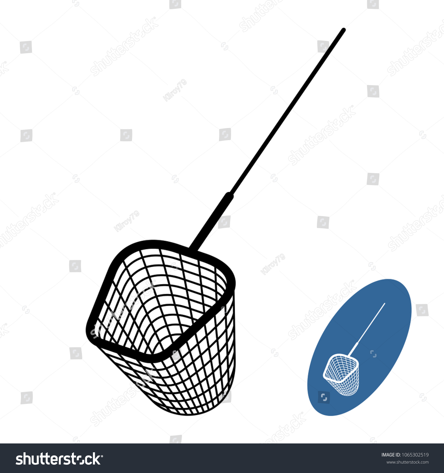 Pool Net Isolated Pool Cleaning Net Stock Vector (Royalty Free