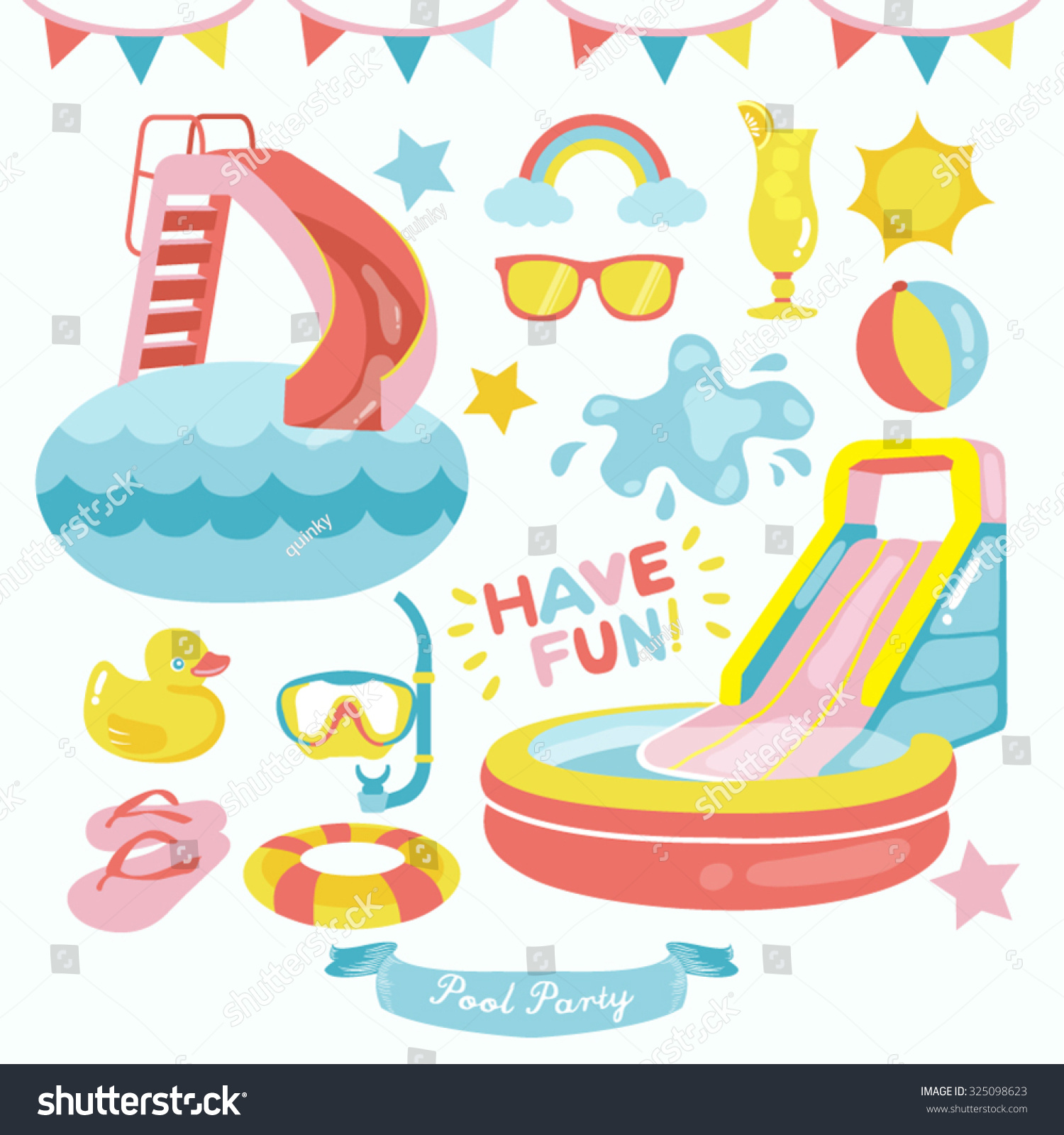 Pool Party Vector Design Illustration Stock Vector (Royalty Free