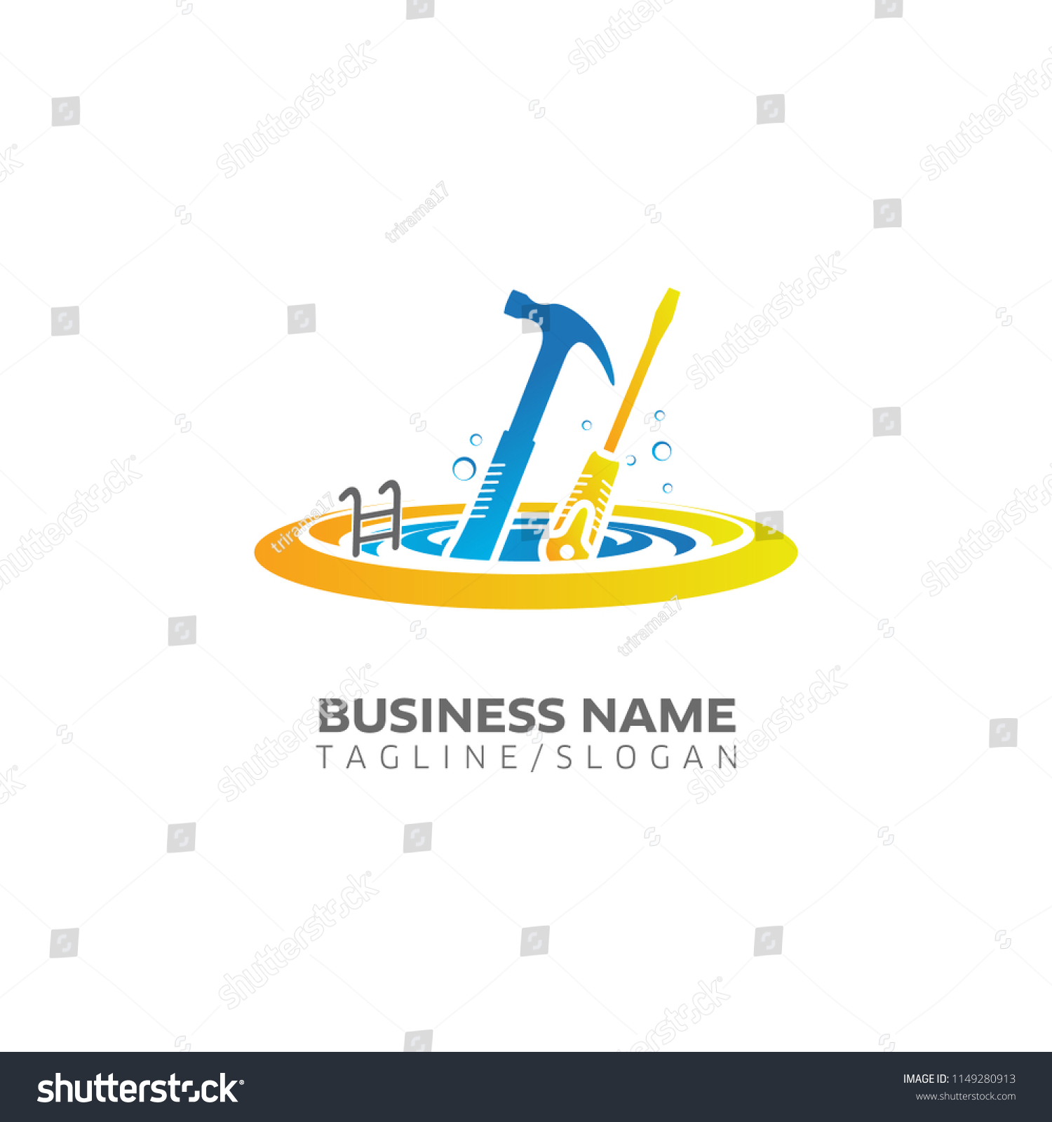 Pool Repair Logo Stock Vector (Royalty Free) 1149280913 | Shutterstock