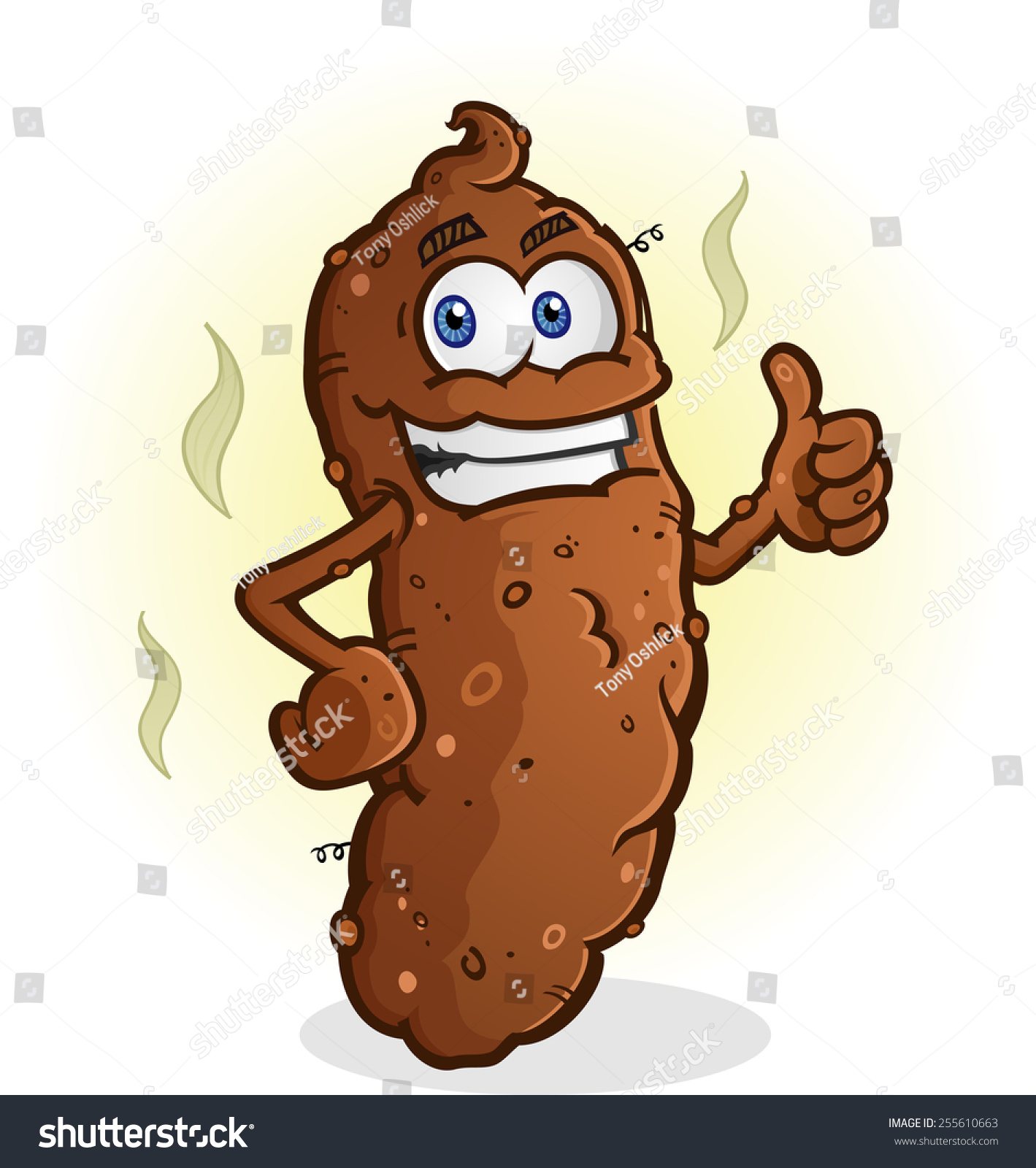 Poop Thumbs Cartoon Character Stock Vector 255610663 - Shutterstock