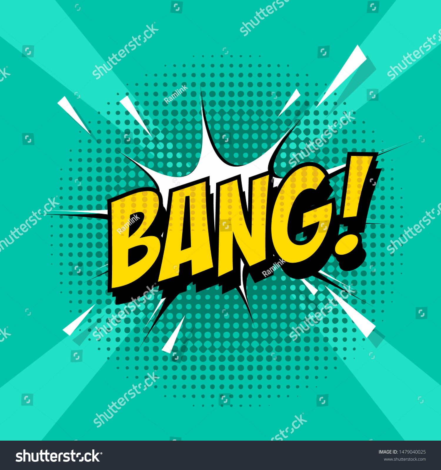 Pop Art Comic Bang Text Vector Stock Vector (Royalty Free) 1479040025 ...