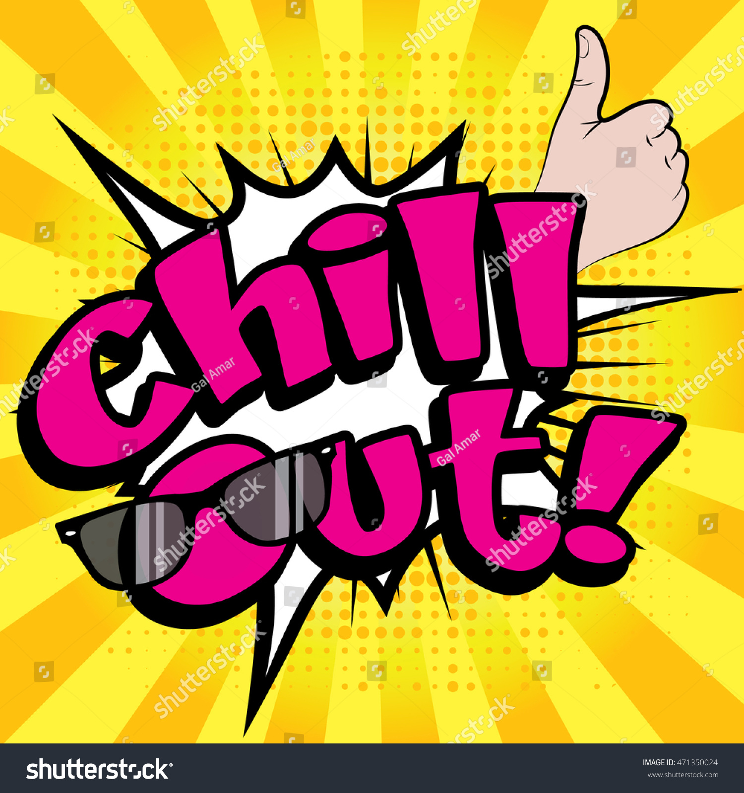 pop-art-comics-icon-chill-out-vector-de-stock-libre-de-regal-as