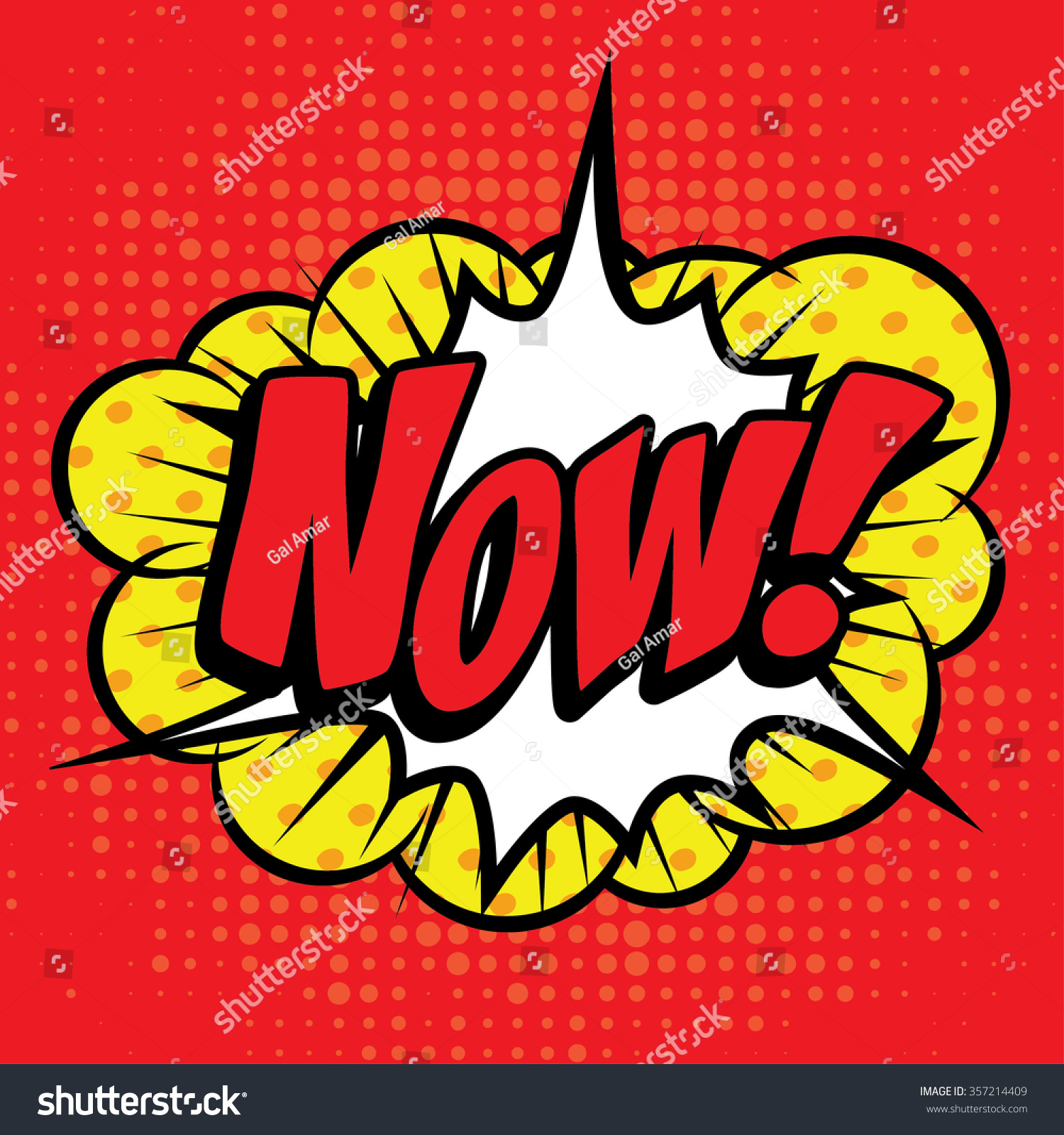 Pop Art Comics Icon Now Speech เวกเตอร์สต็อก ปลอดค่าลิขสิทธิ์ 357214409 Shutterstock