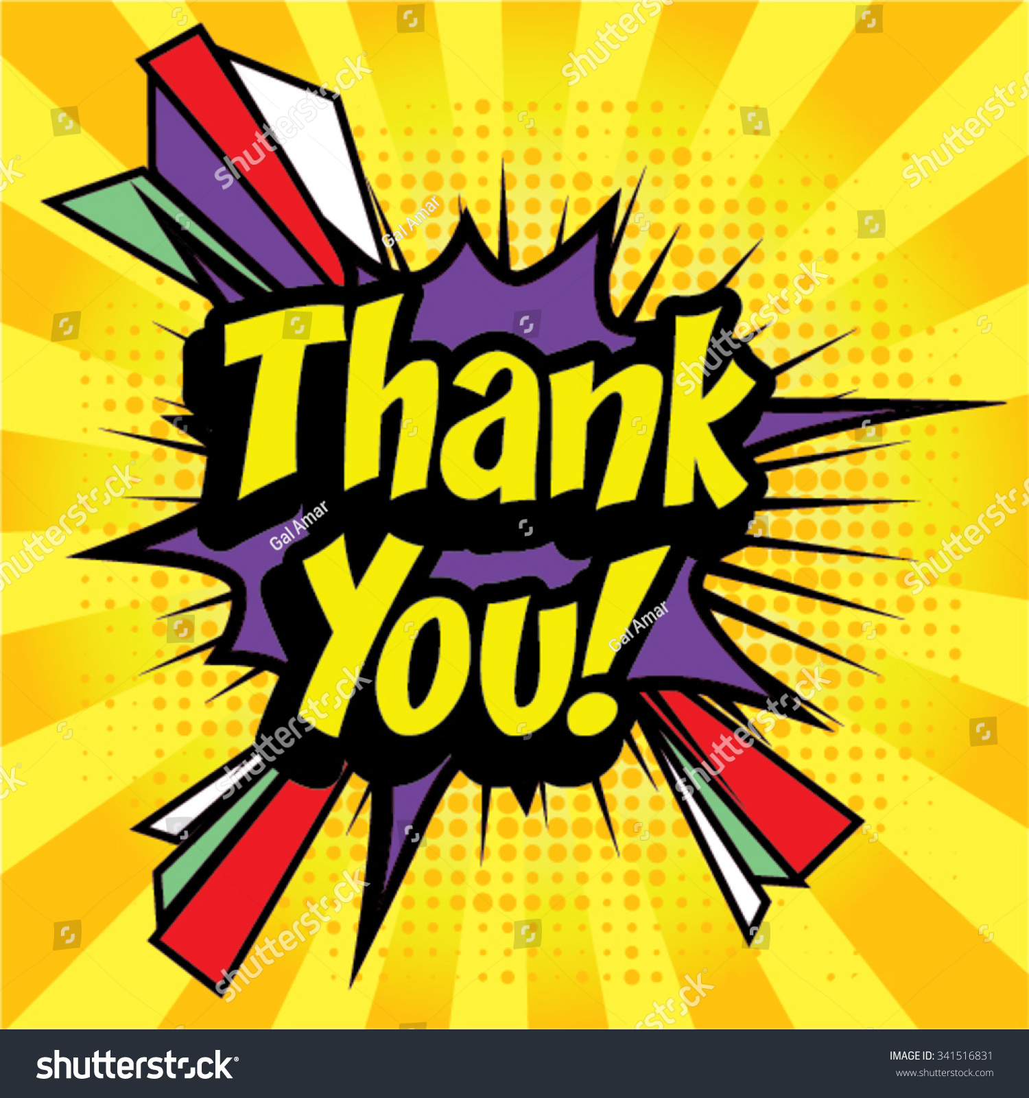 Pop Art Comics Icon Thank You Stock Vector 341516831 - Shutterstock