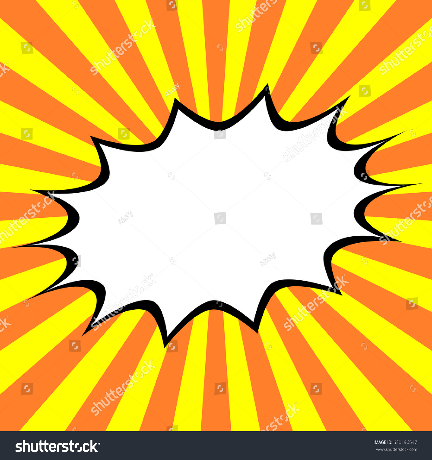 Pop Art Dialog Bubble Bang Comic Stock Vector (royalty Free) 630196547 