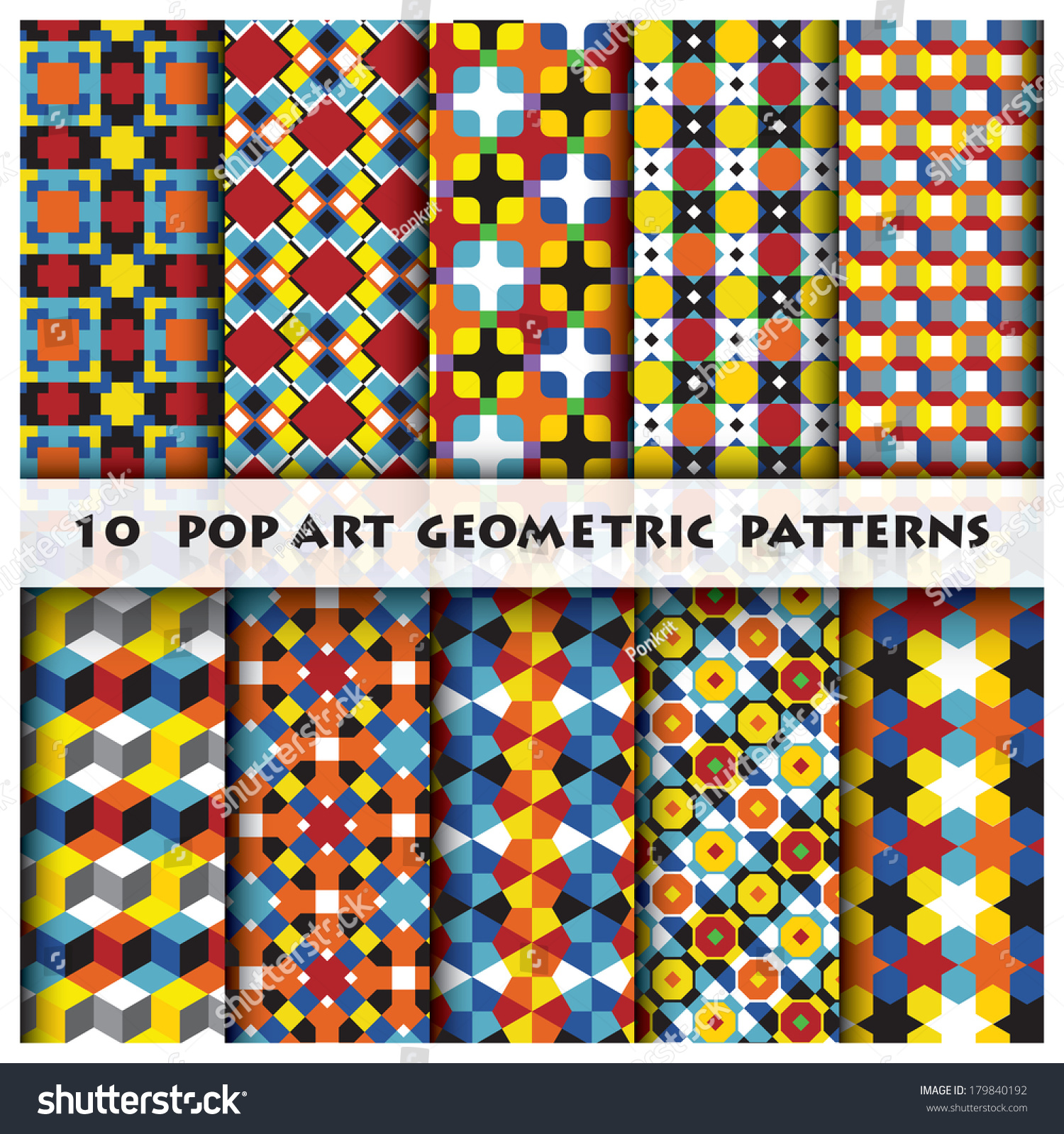  Pop  Art  Geometric Background Pattern  Design  Stock Vector 