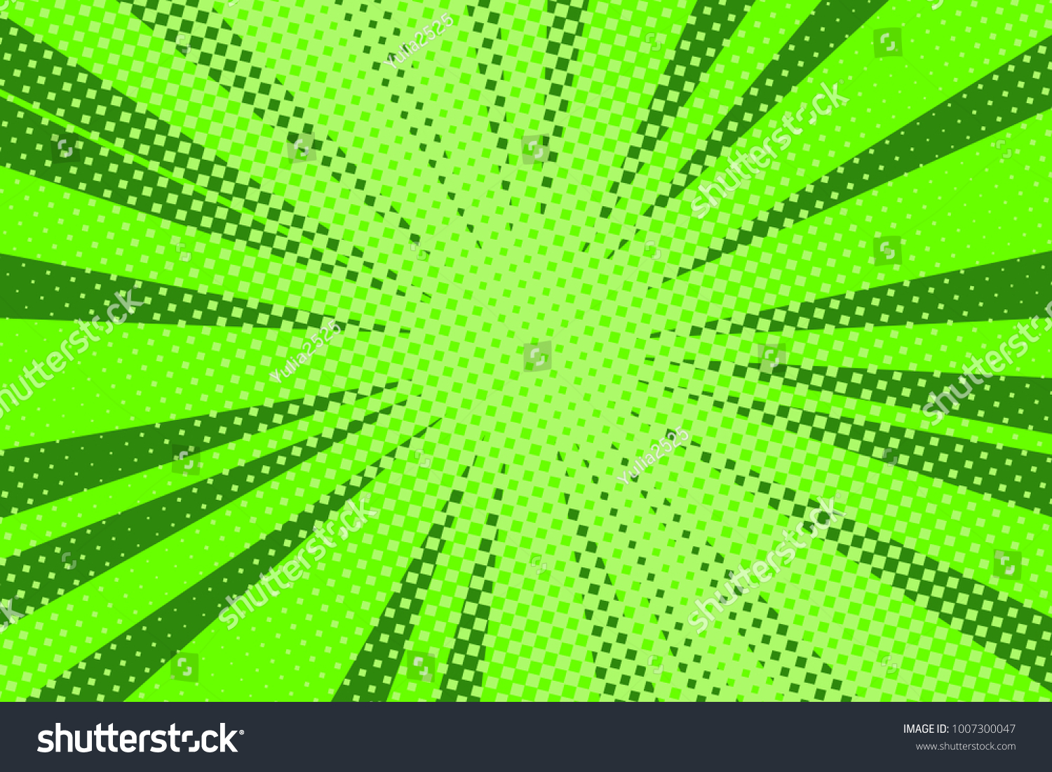 Pop Art Green Background Retro Comic Stock Vector (Royalty Free) 1007300047