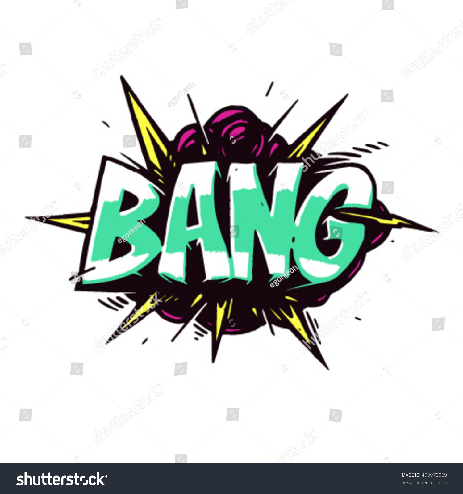 Pop Art Logo Comics Style Vector Image Vectorielle 490970059 - Shutterstock